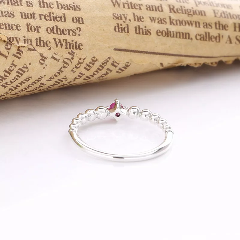 Anel Blazing Red Beaded Pandora - 198867C02