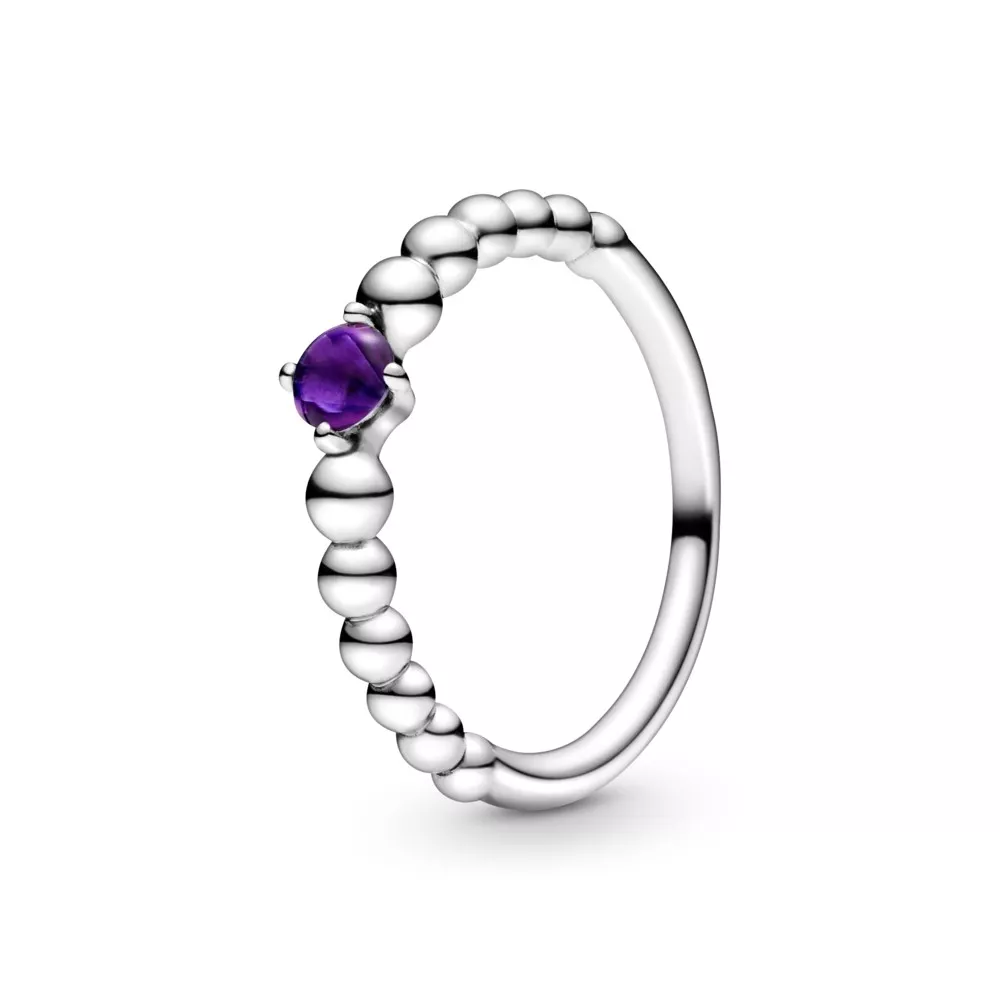 Anel Purple Beaded Pandora - 198867C03