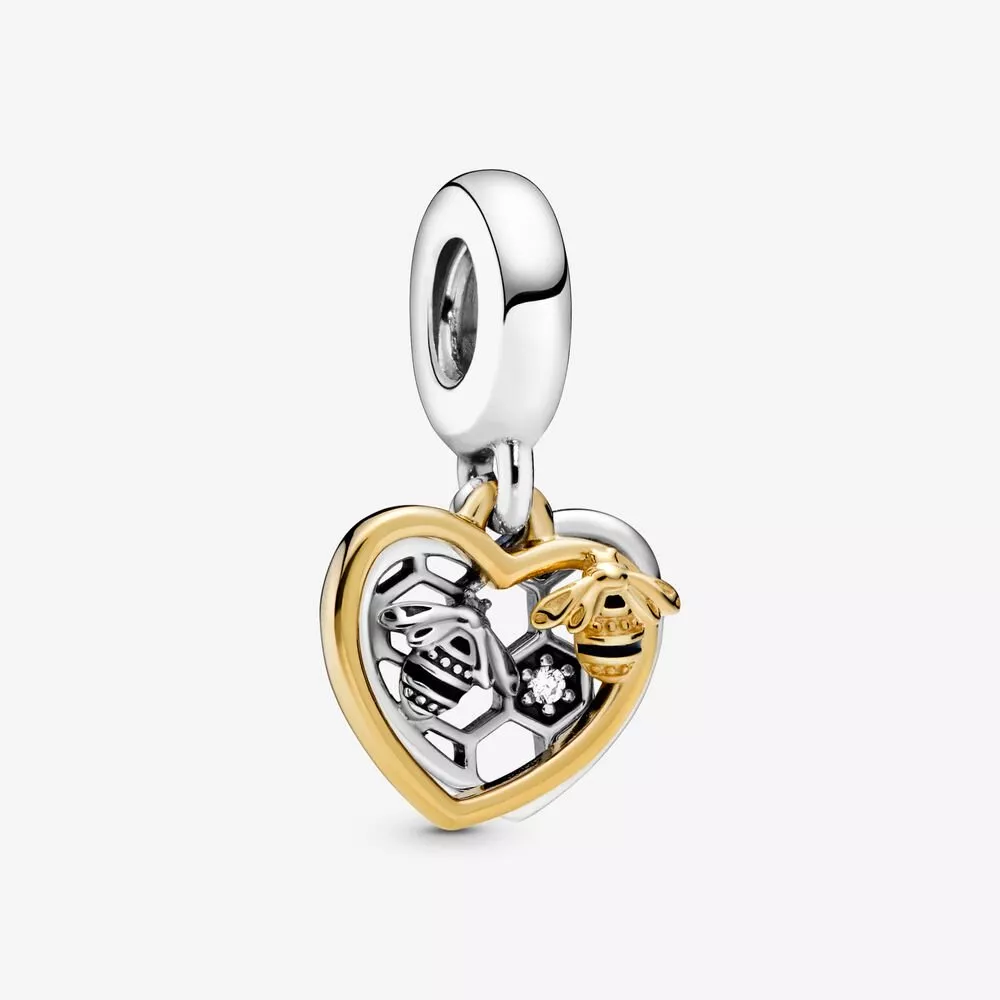 Charm Pendente Pandora Shine Abelhas E Corações - 768838C01