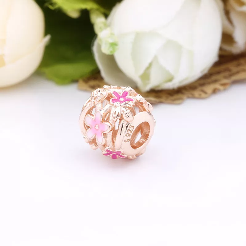 Charm Vazado Pandora Rose™ Margaridas Pink - 788772C01