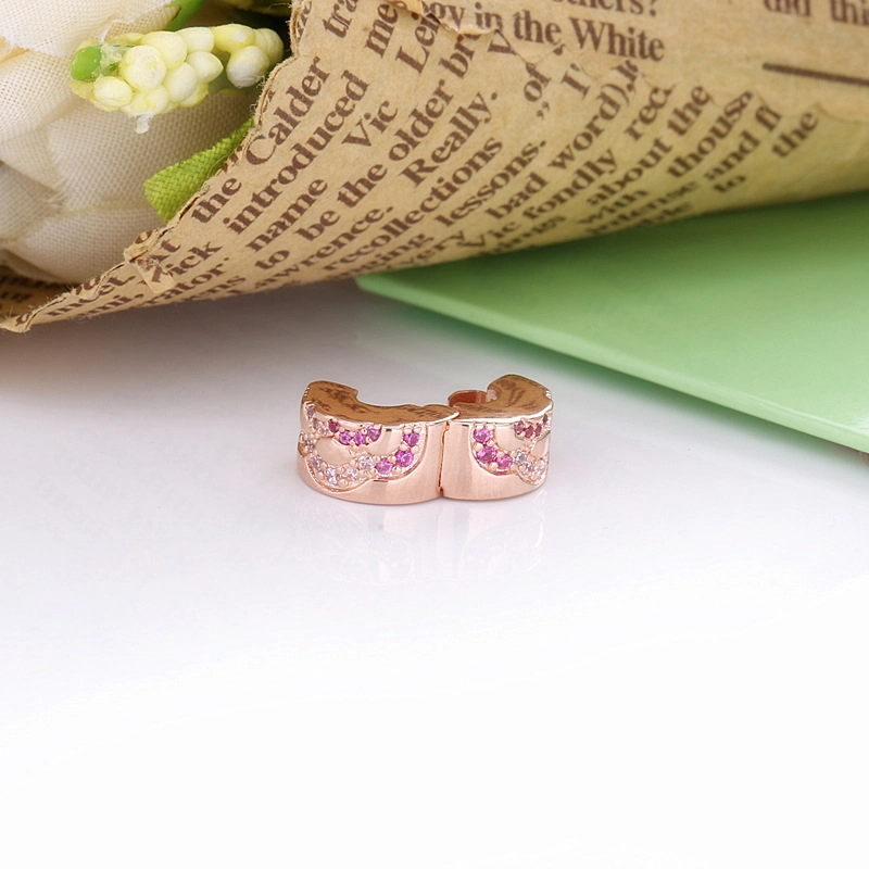 (imagem para) Clipe Fã Rosa Pandora Rose - 788153C01 - Visualizar 4