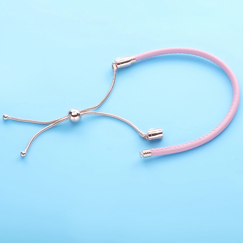 (imagem para) Pulseira de couro rosa Pandora - 589002C01 - Visualizar 3