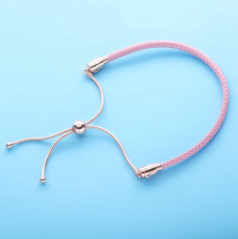 (imagem para) Pulseira de couro rosa Pandora - 589002C01 - Visualizar 4