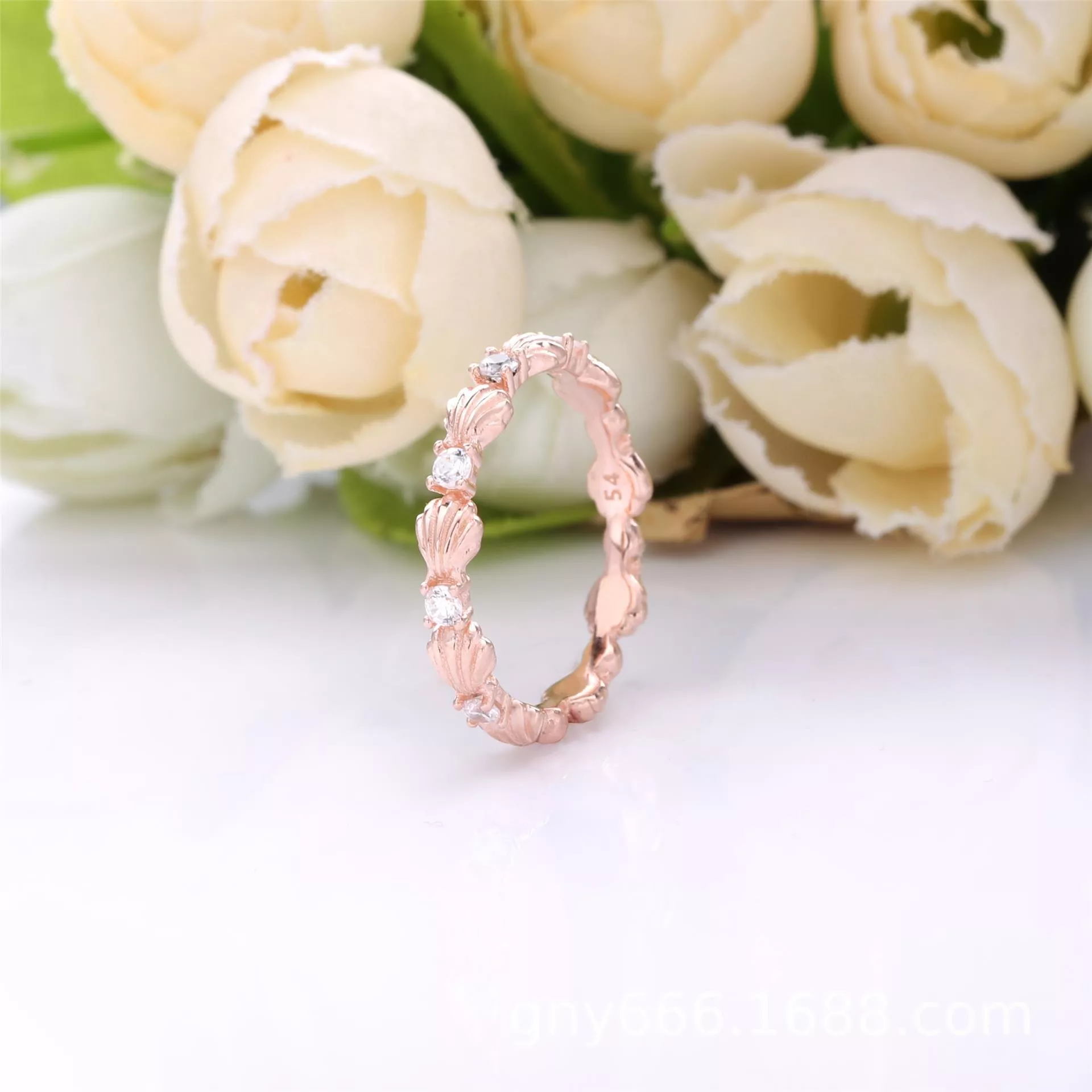 Anel Pandora Rose™ Concha Do Mar - Pandora