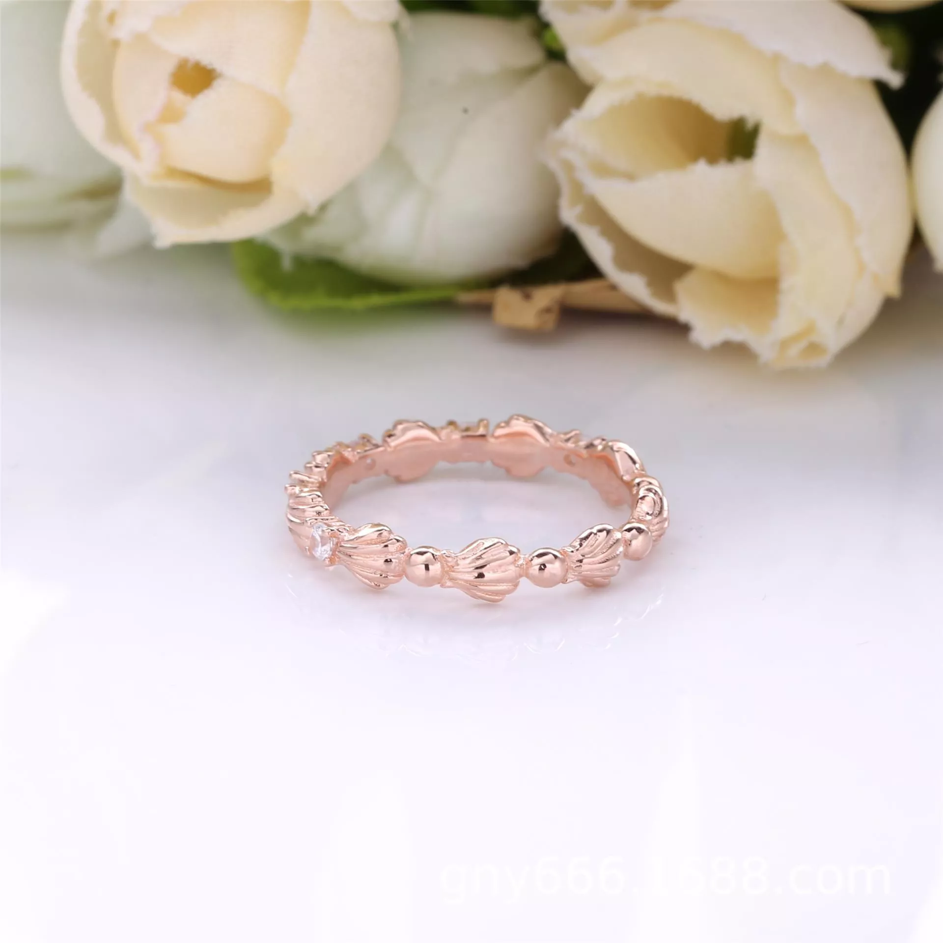 Anel Pandora Rose™ Concha Do Mar - Pandora