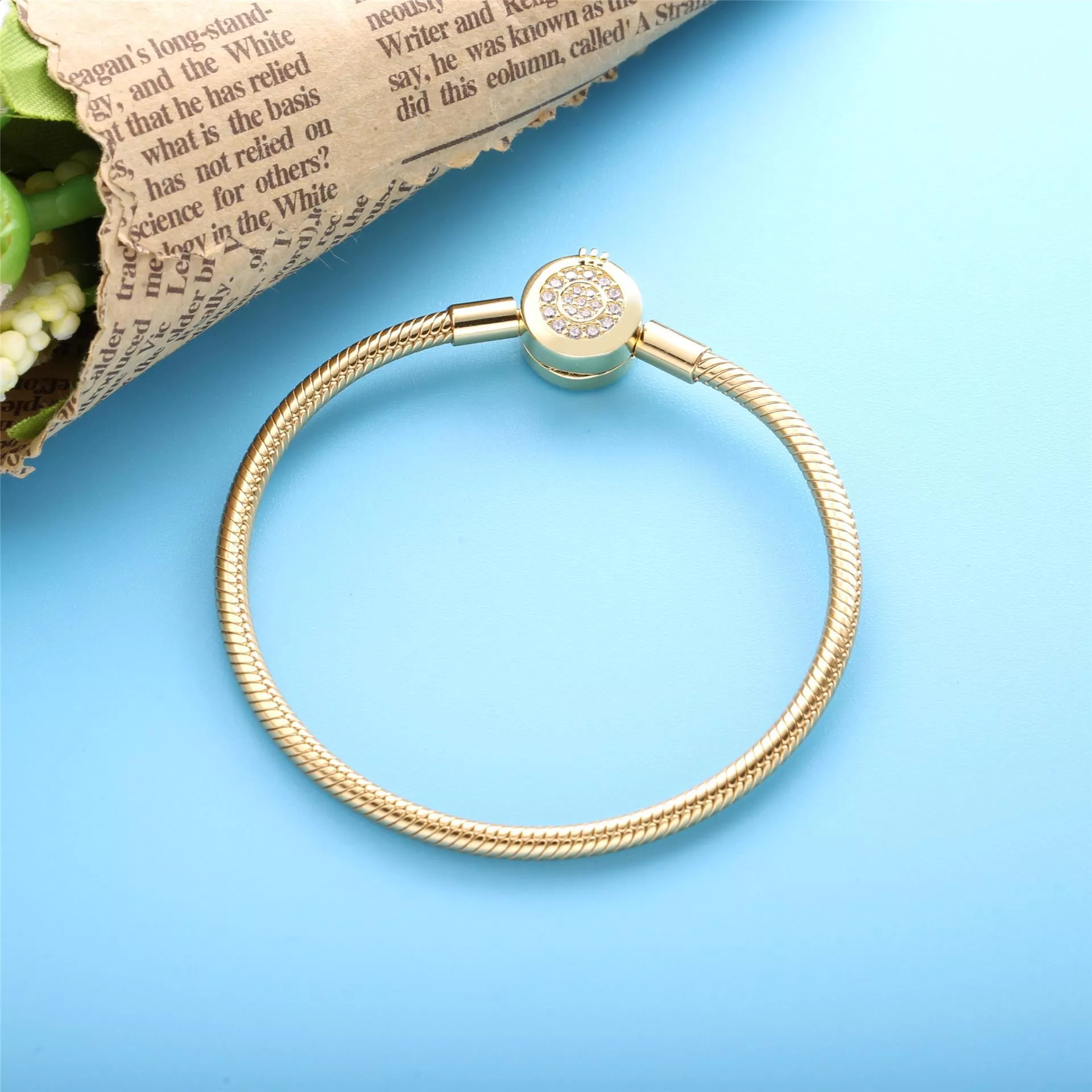 Bracelete em Trama Coroa em O Brilhante Pandora Moments - 569046C01