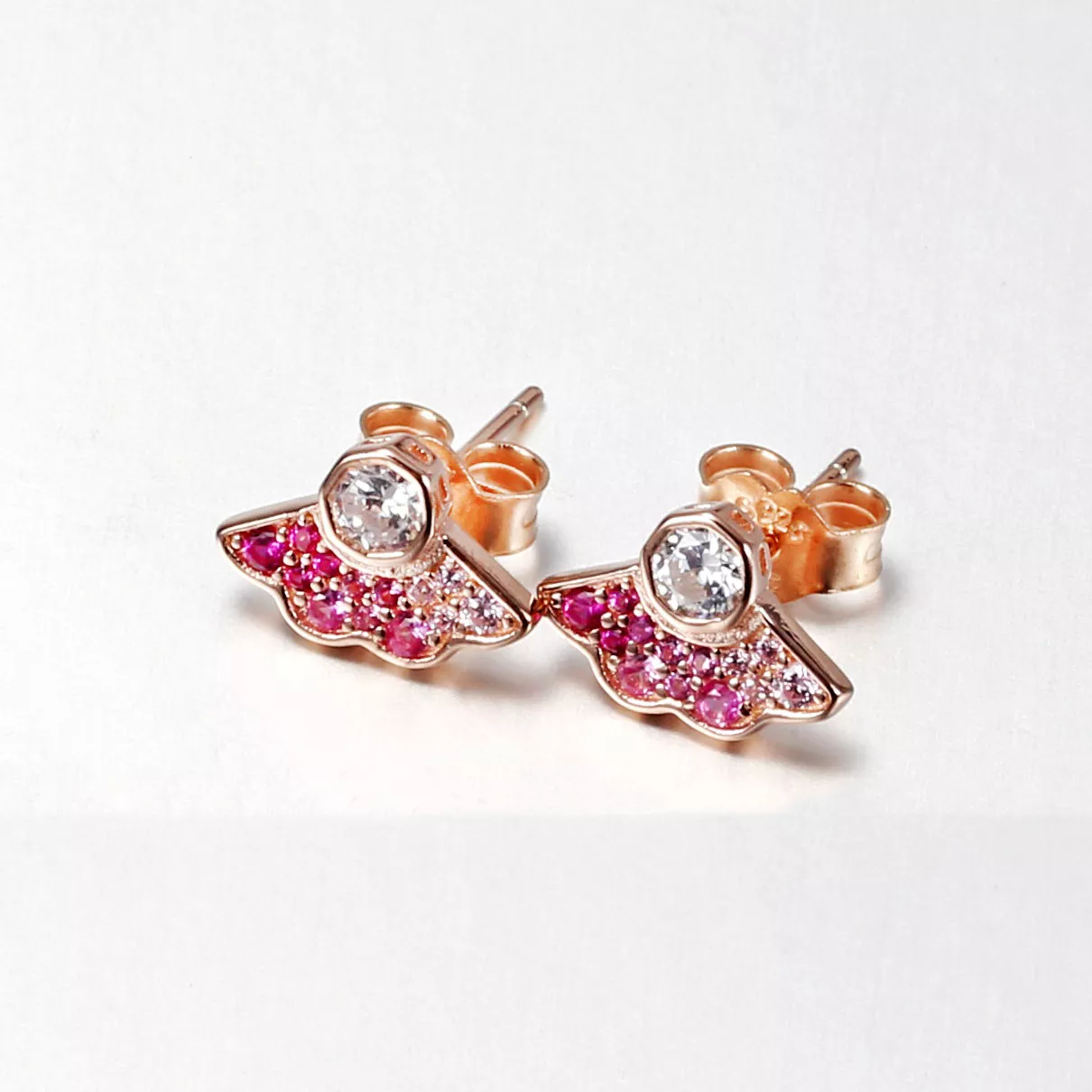 Brincos Petit Fã Rosa Pandora Rose - 288194C01