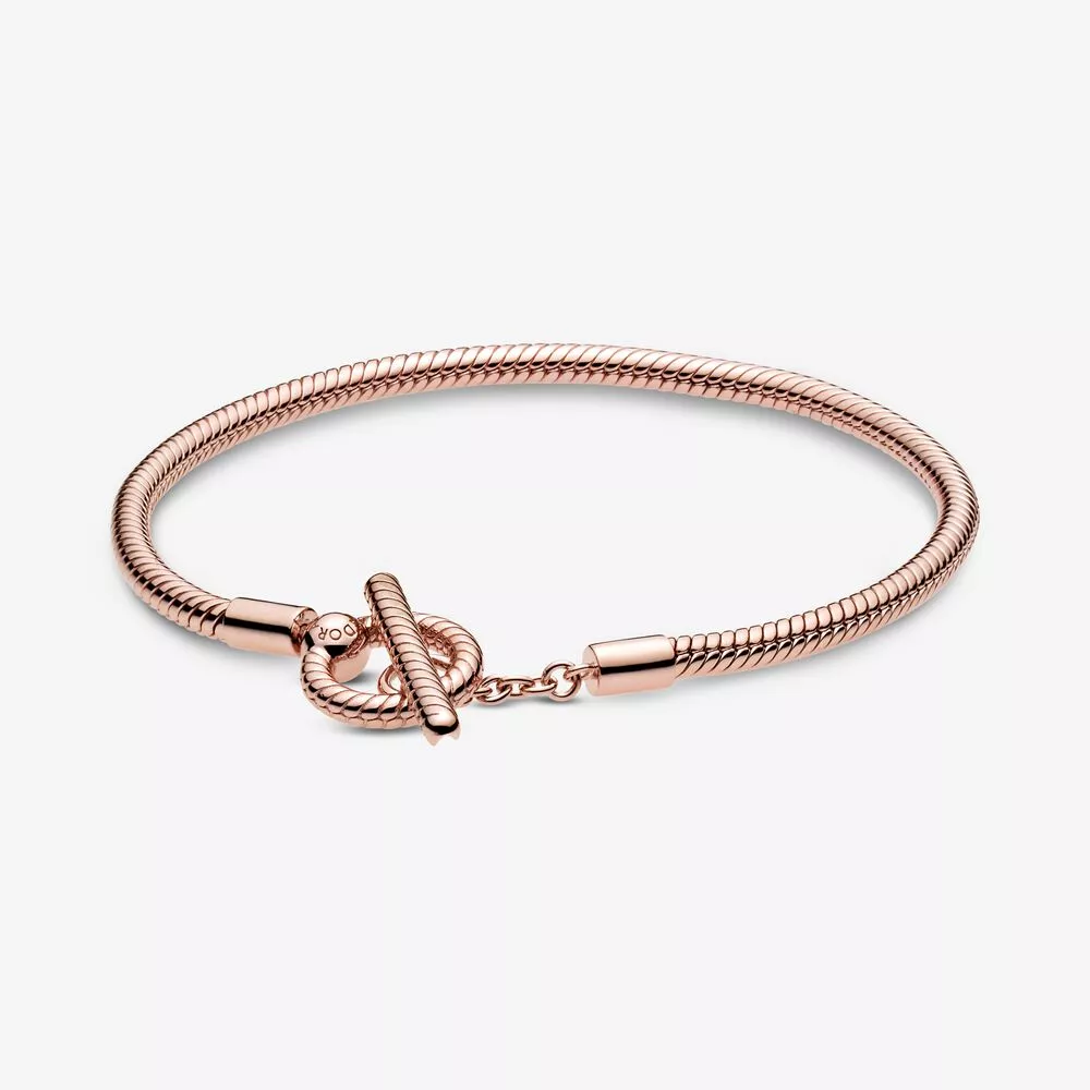 Cadeia de cobras t-bar Pandora Rose - 589087C00