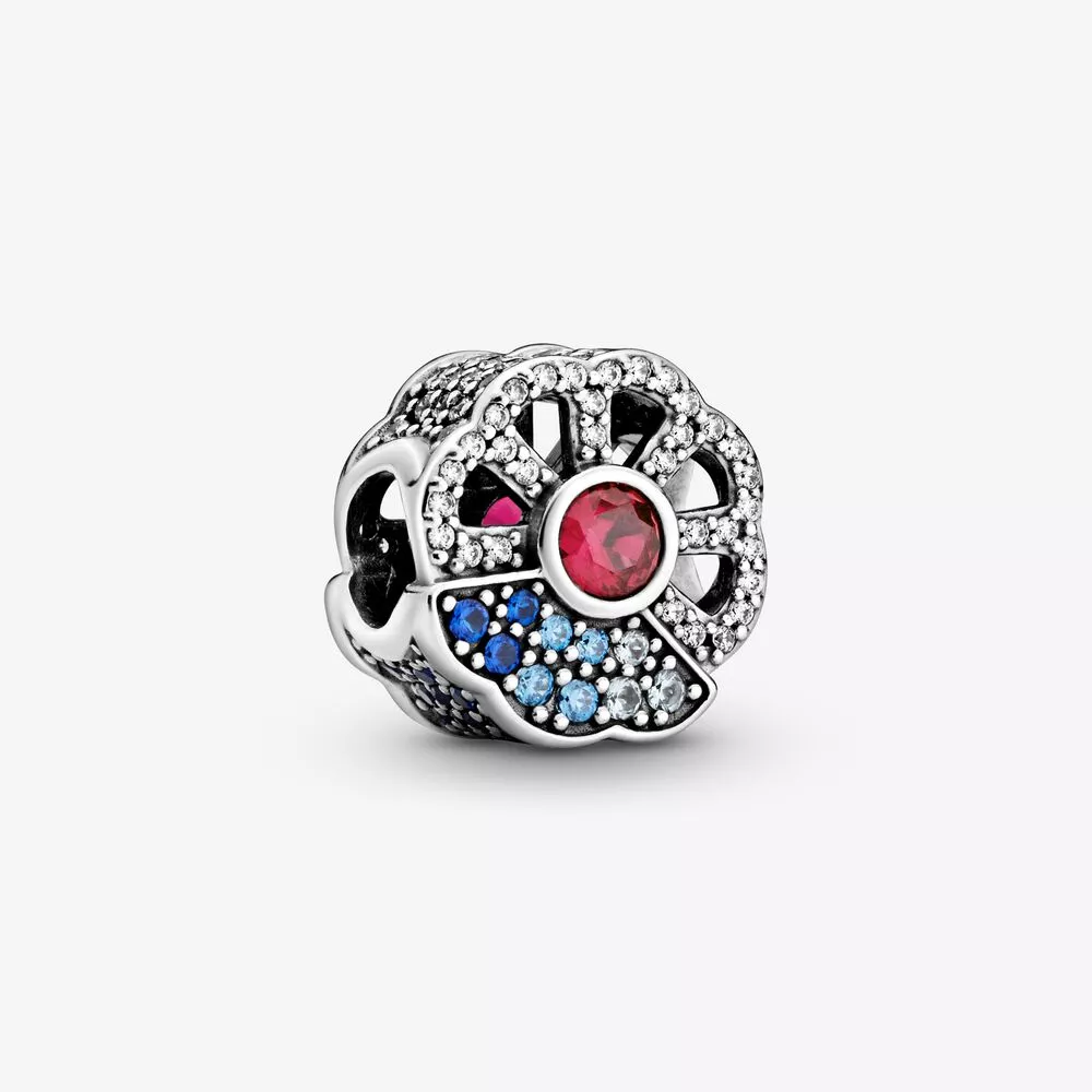 Charm Fã azul e rosa Pandora - 798178CZMX