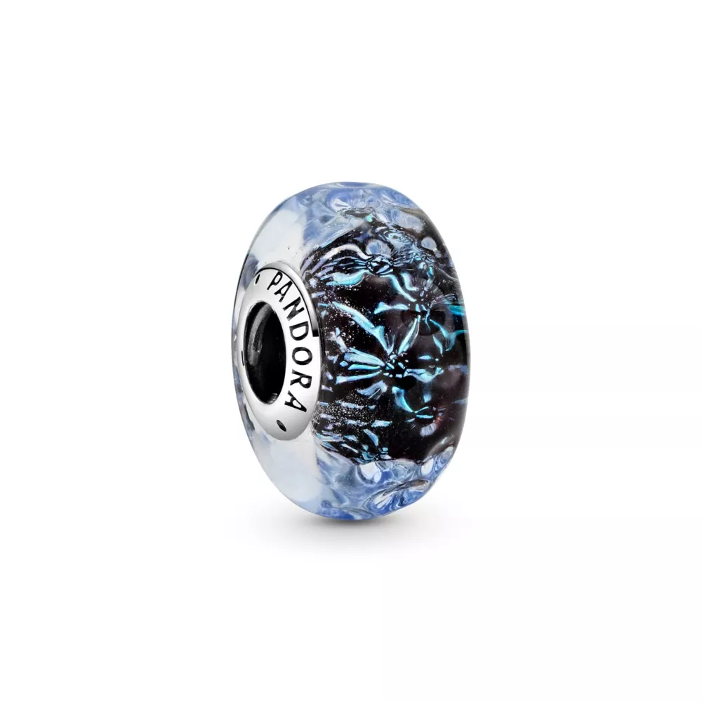 Charm Oceanico Ondas Azul_Escuro Em Vidro Murano Pandora - 798938C00