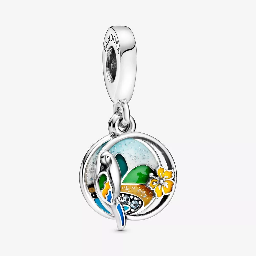 Charm Pendente Papagaio E Praia Do Brasil - 798919C01