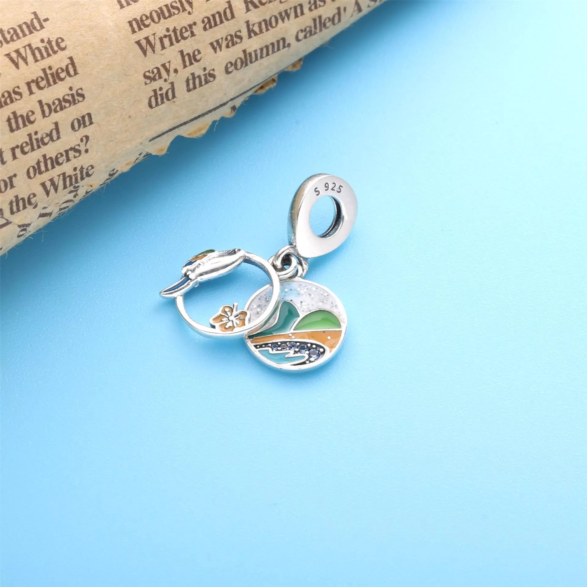 Charm Pendente Papagaio E Praia Do Brasil - 798919C01