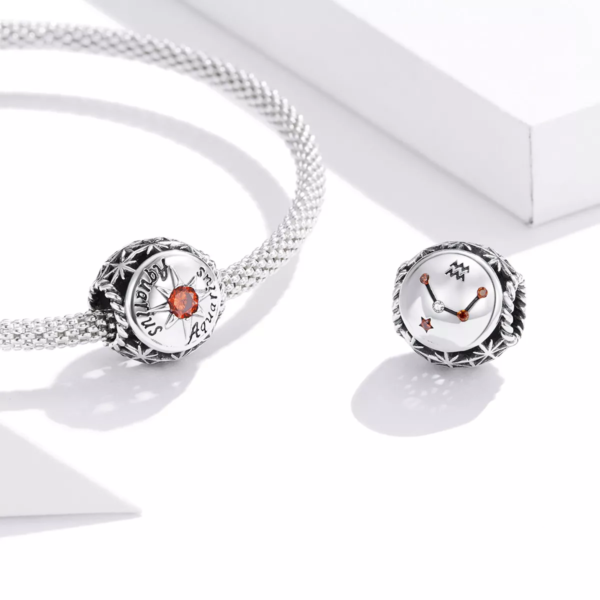 Charm Aquário Brilhante estilo Pandora - SCC1725-11