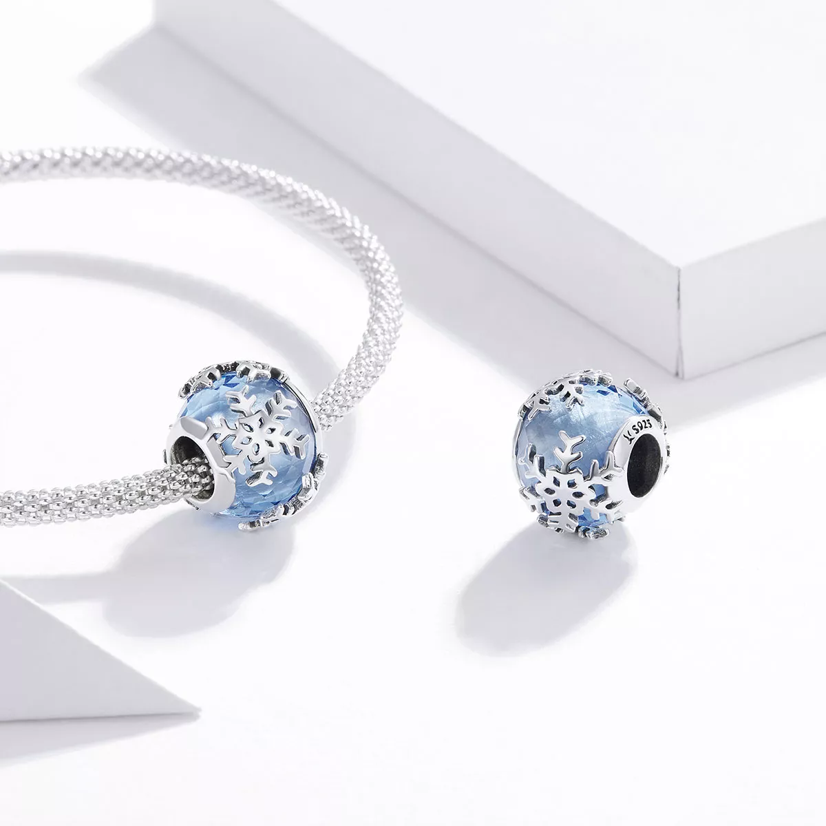 Charm Floco de Neve de Cristal estilo Pandora - SCC1666