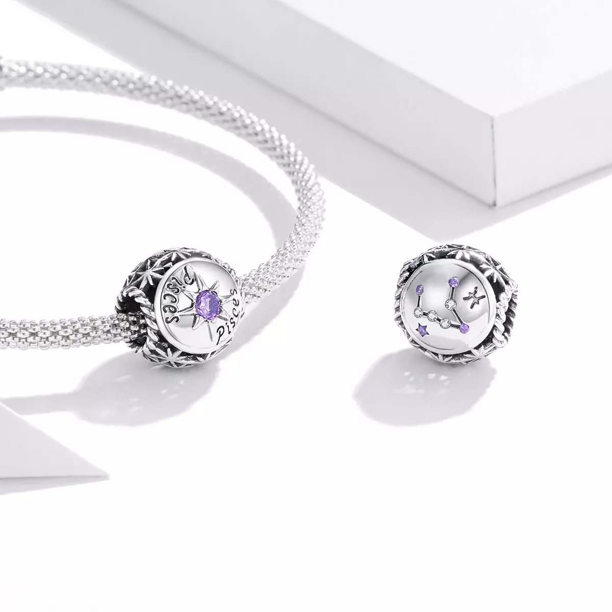 Charm Pisces Brilhantes estilo Pandora - SCC1725-12