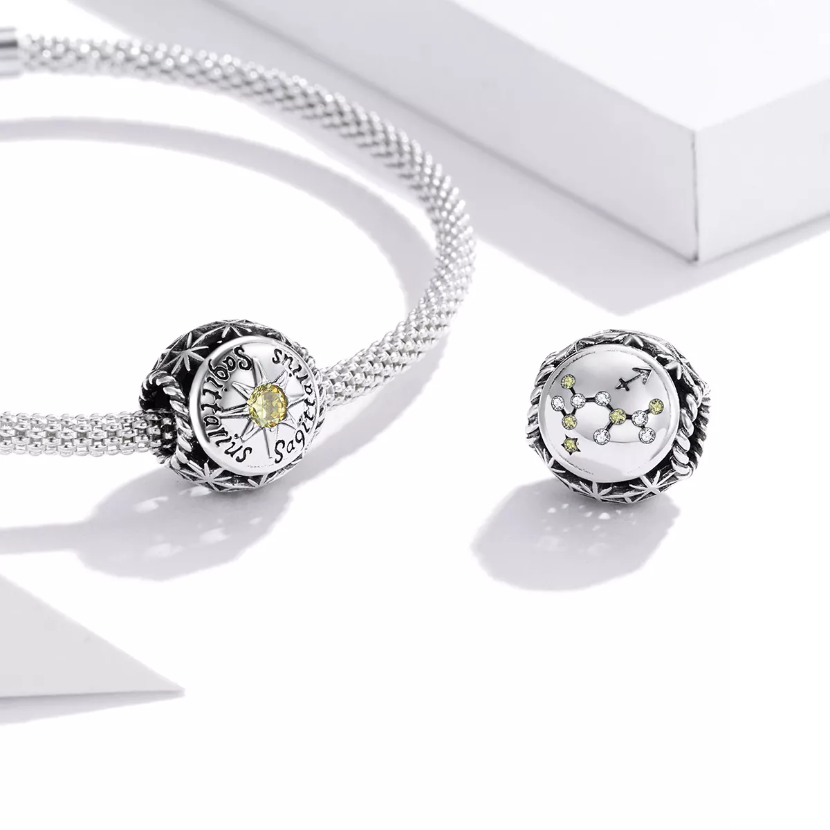 Charm Sagitário Brilhante estilo Pandora - SCC1725-9