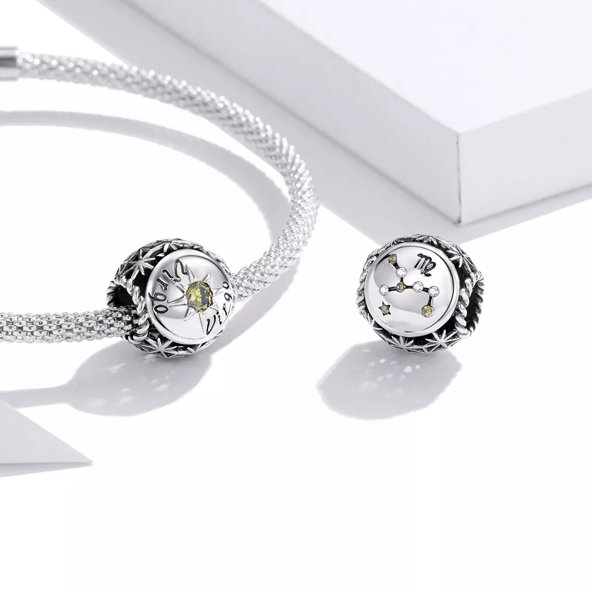 Charm Virgem Brilhante estilo Pandora - SCC1725-6