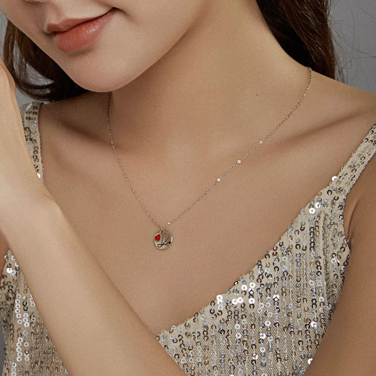 Colar Anjo de branco Estetoscópio amor estilo Pandora - SCN426