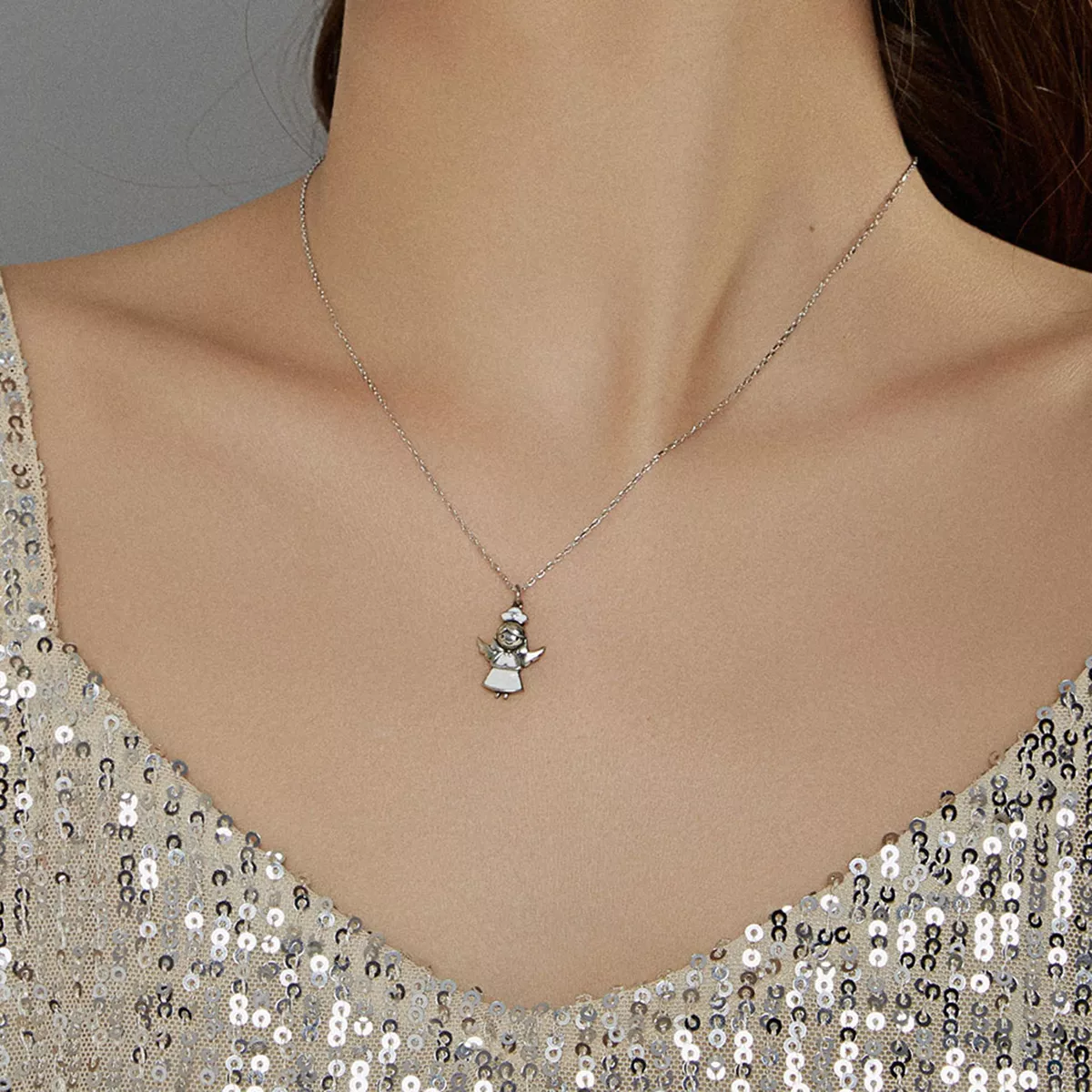 Colar Anjo de branco life Pandora - SCN425