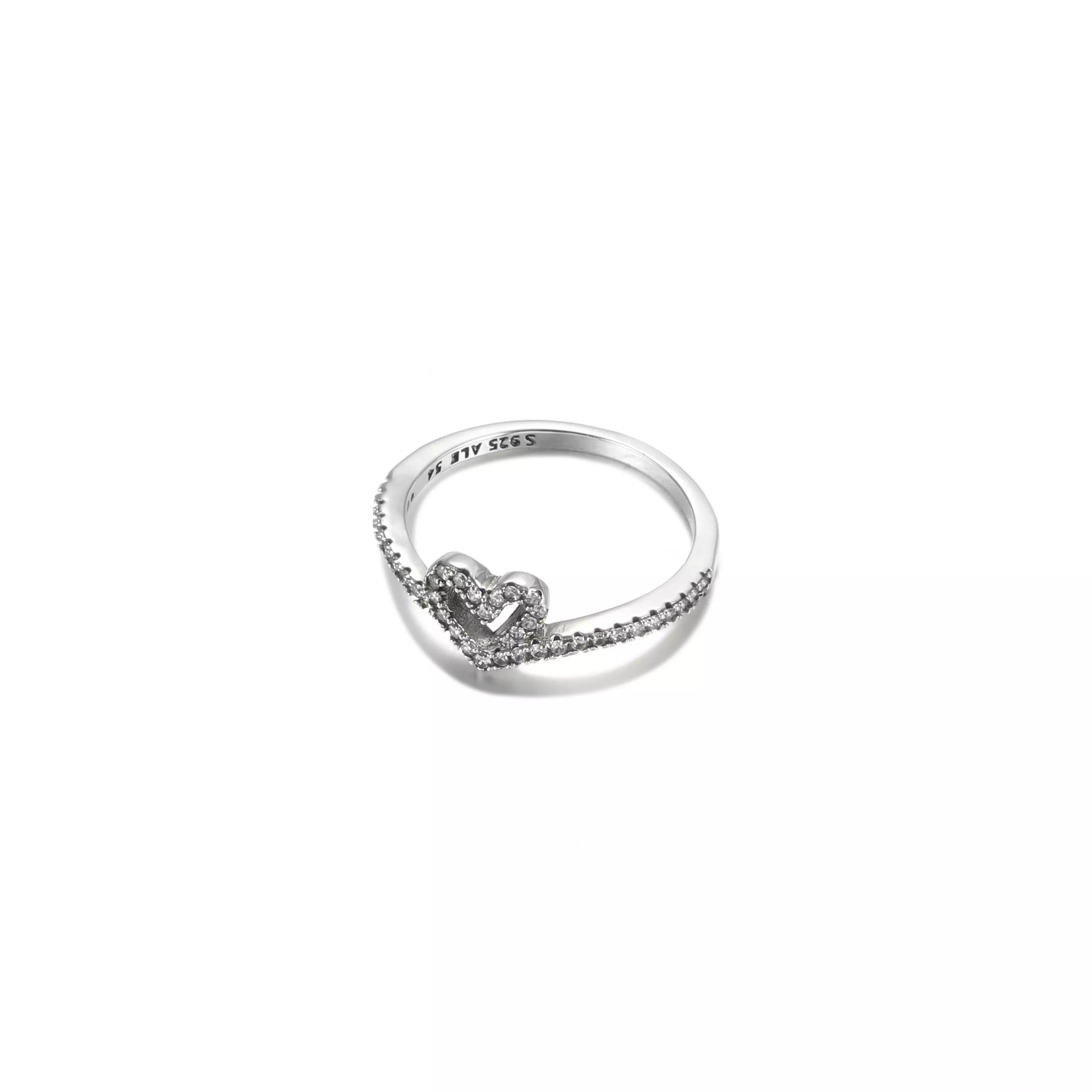 Anel Sparkling Wishbone Heart Pandora - 199302C01