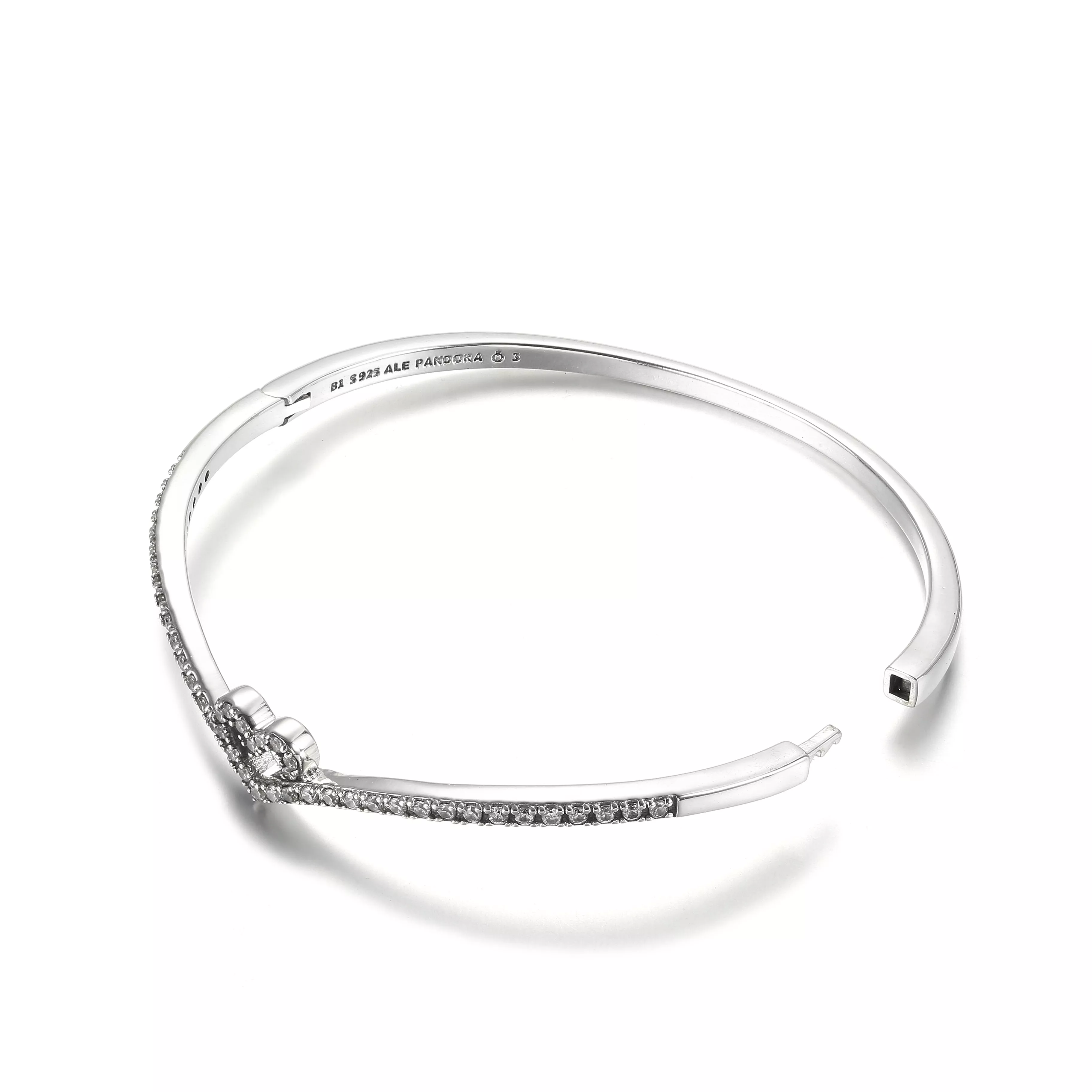 Bangle Sparkling Wishbone Heart Pandora - 599297C01