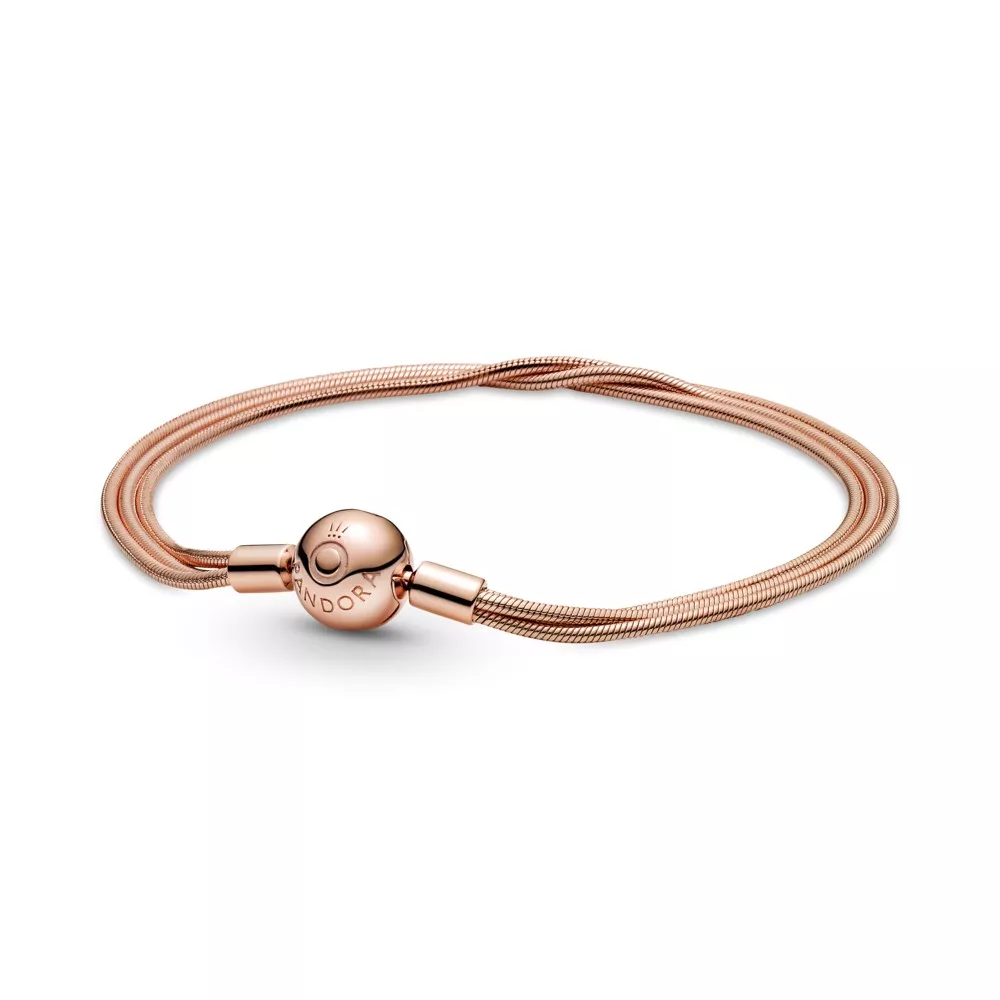 Bracelete Pandora Moments Rose™ Em Trama - 589338C00