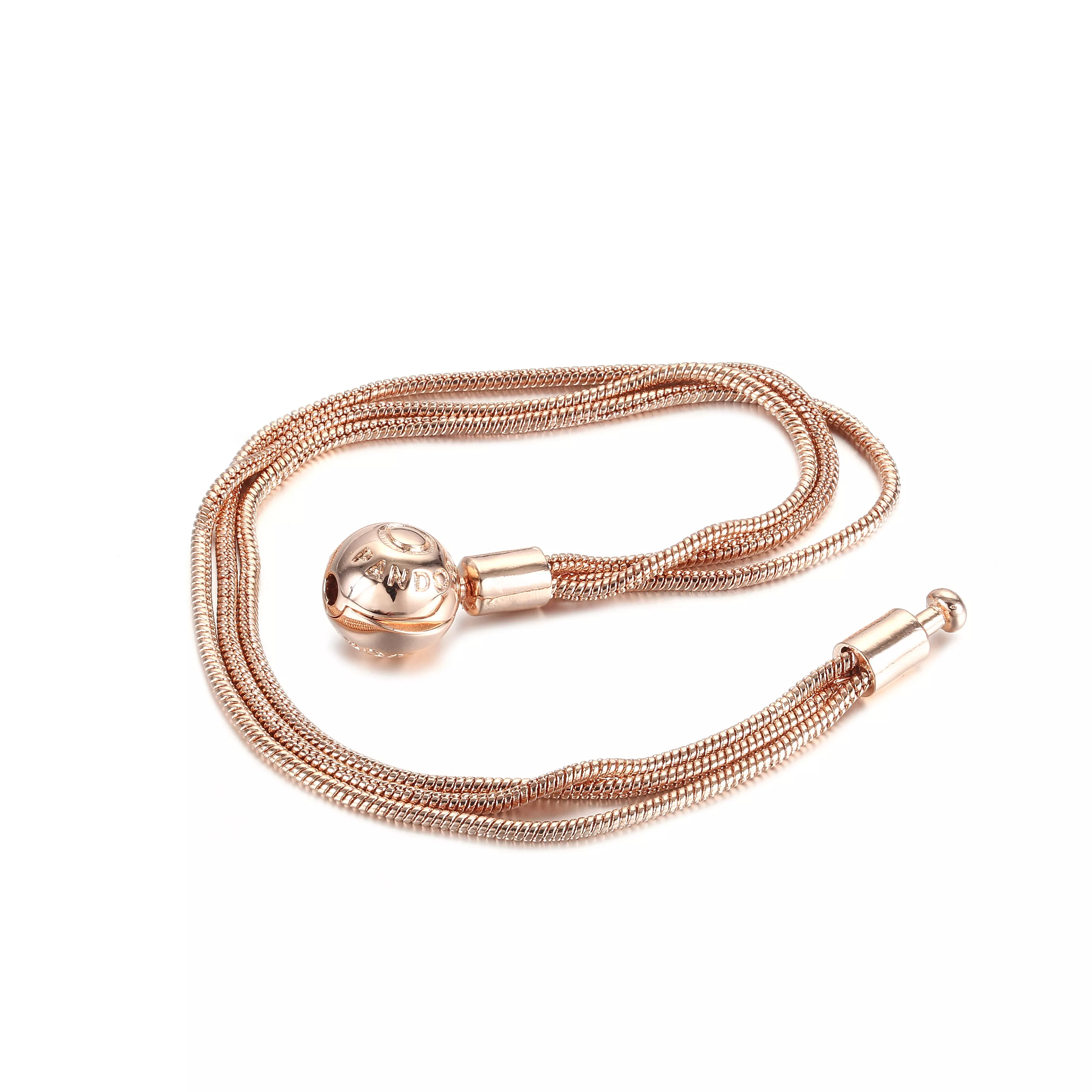 Bracelete Pandora Moments Rose™ Em Trama - 589338C00