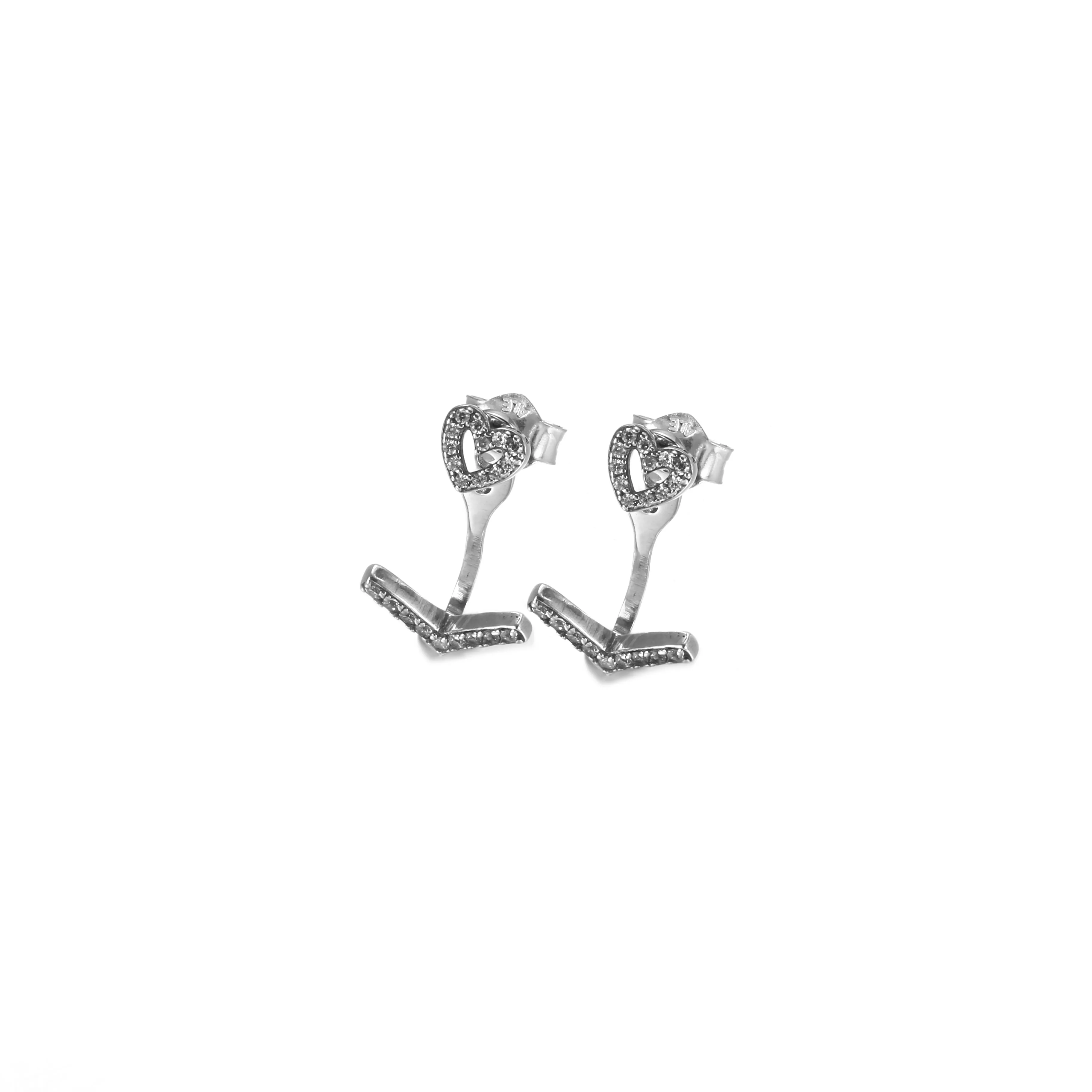 Brincos Sparkling Wishbone Heart Pandora - 299280C01