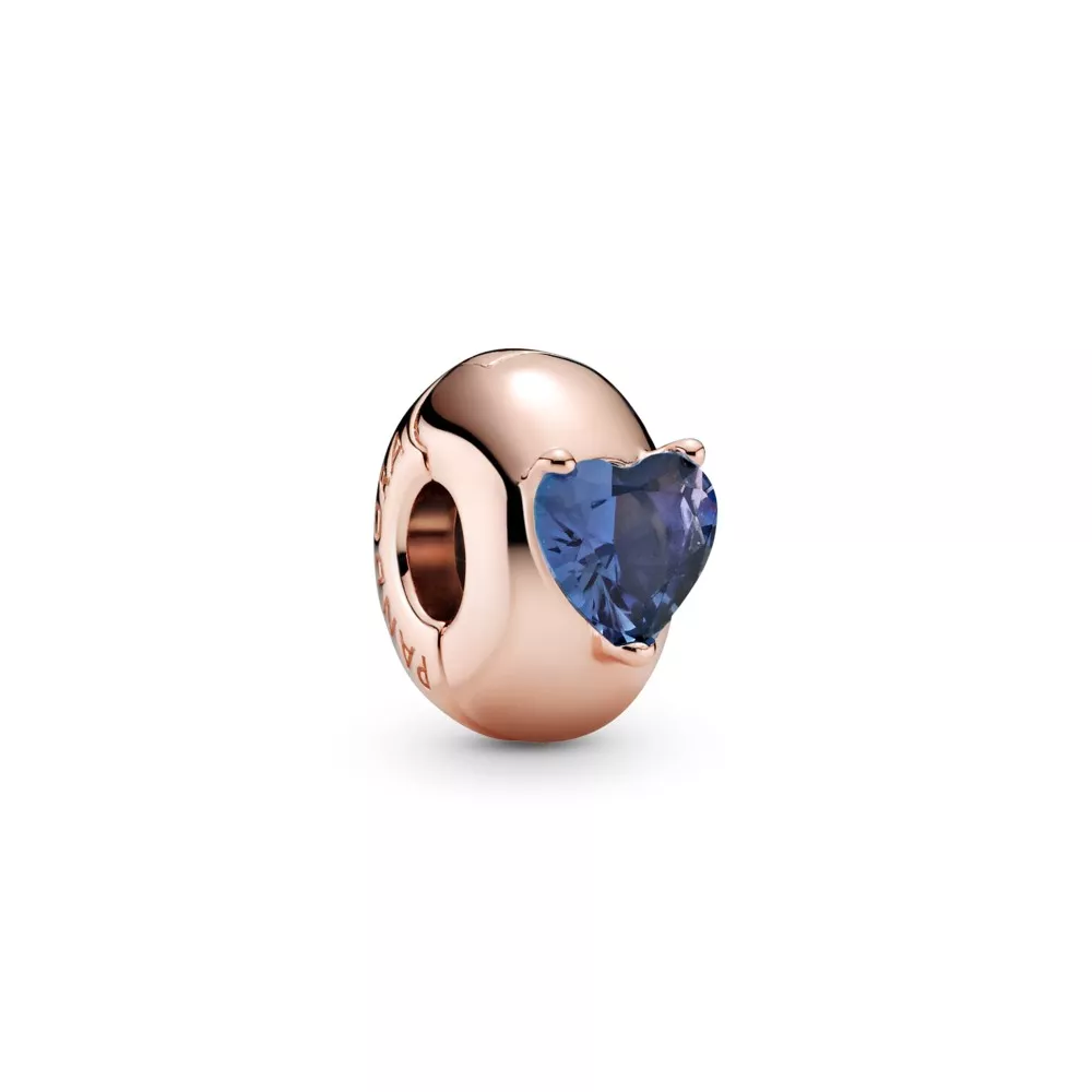 Charm Clipe Coração Solitário Azul - 789203C02