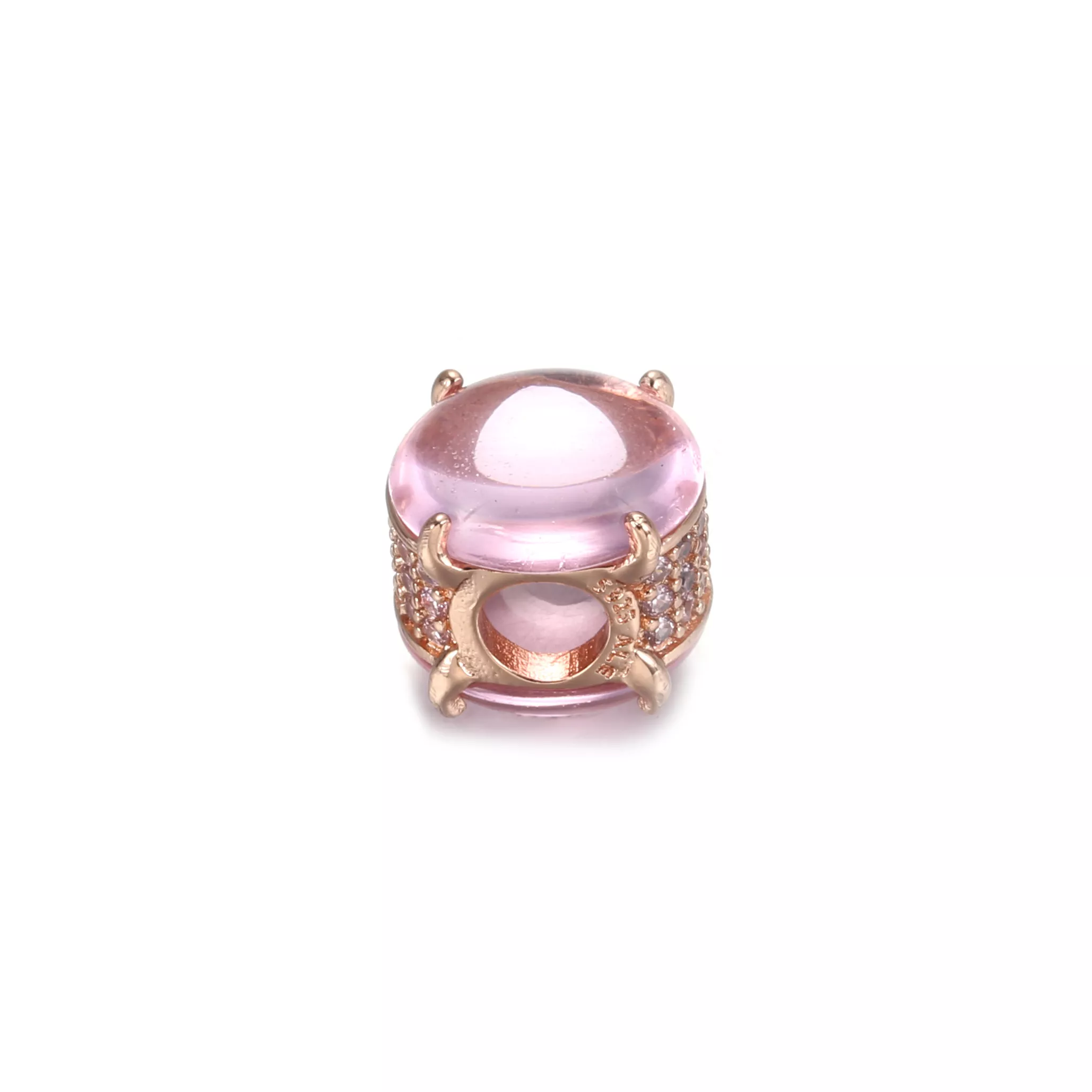 Charm Oval Em Cabochão Rosa Pandora Rose™ - 789309C02