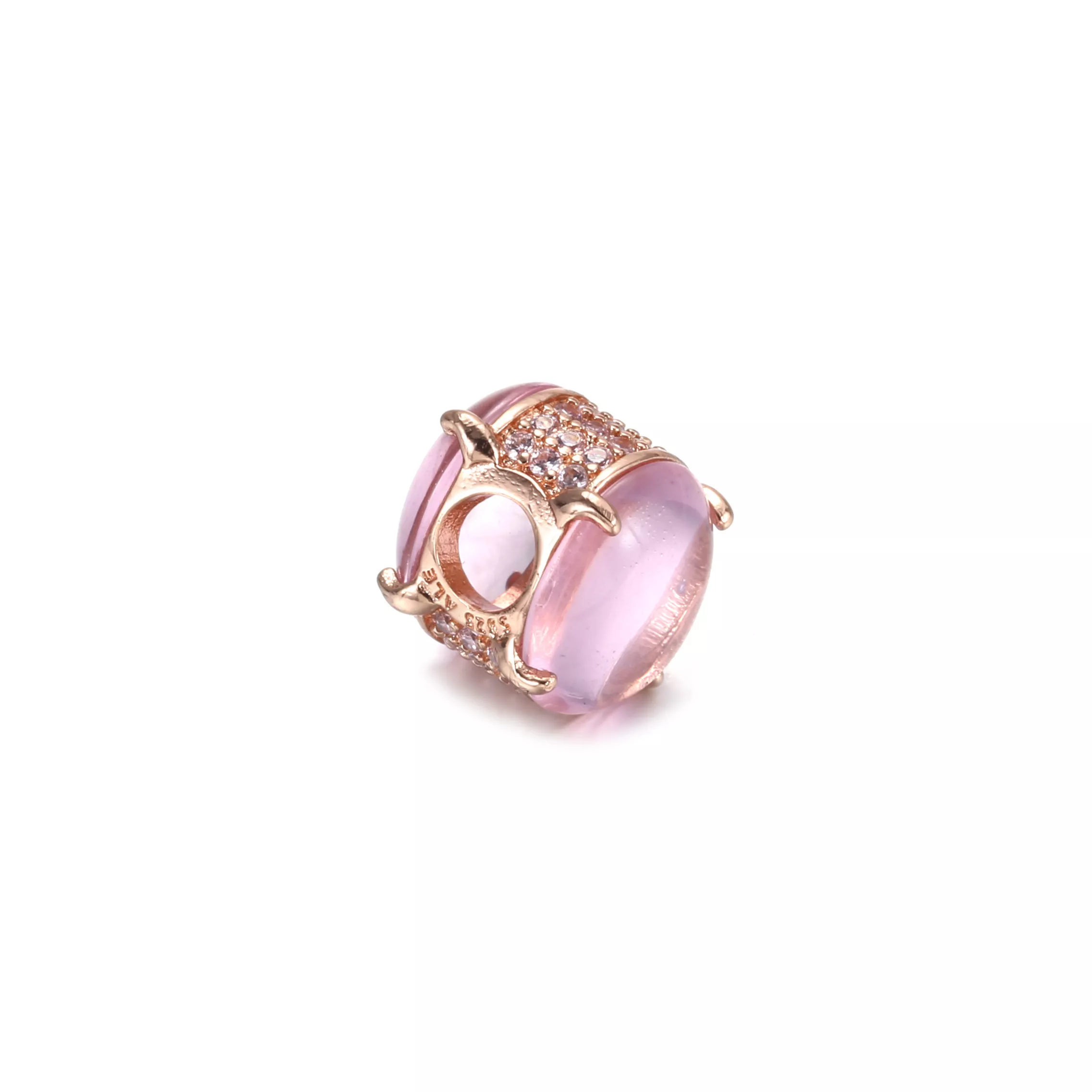 Charm Oval Em Cabochão Rosa Pandora Rose™ - 789309C02