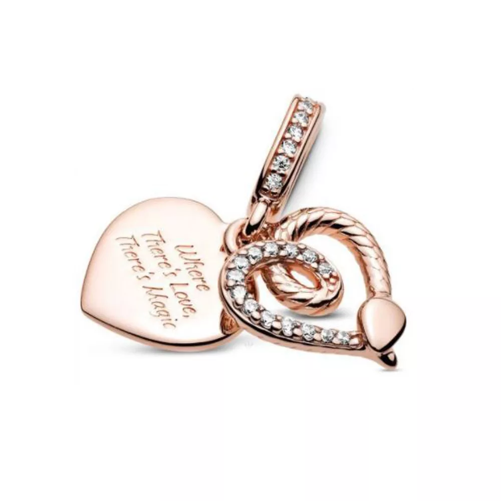 Charm Pendente Cobra & Coração Pandora Rose - 789086C01