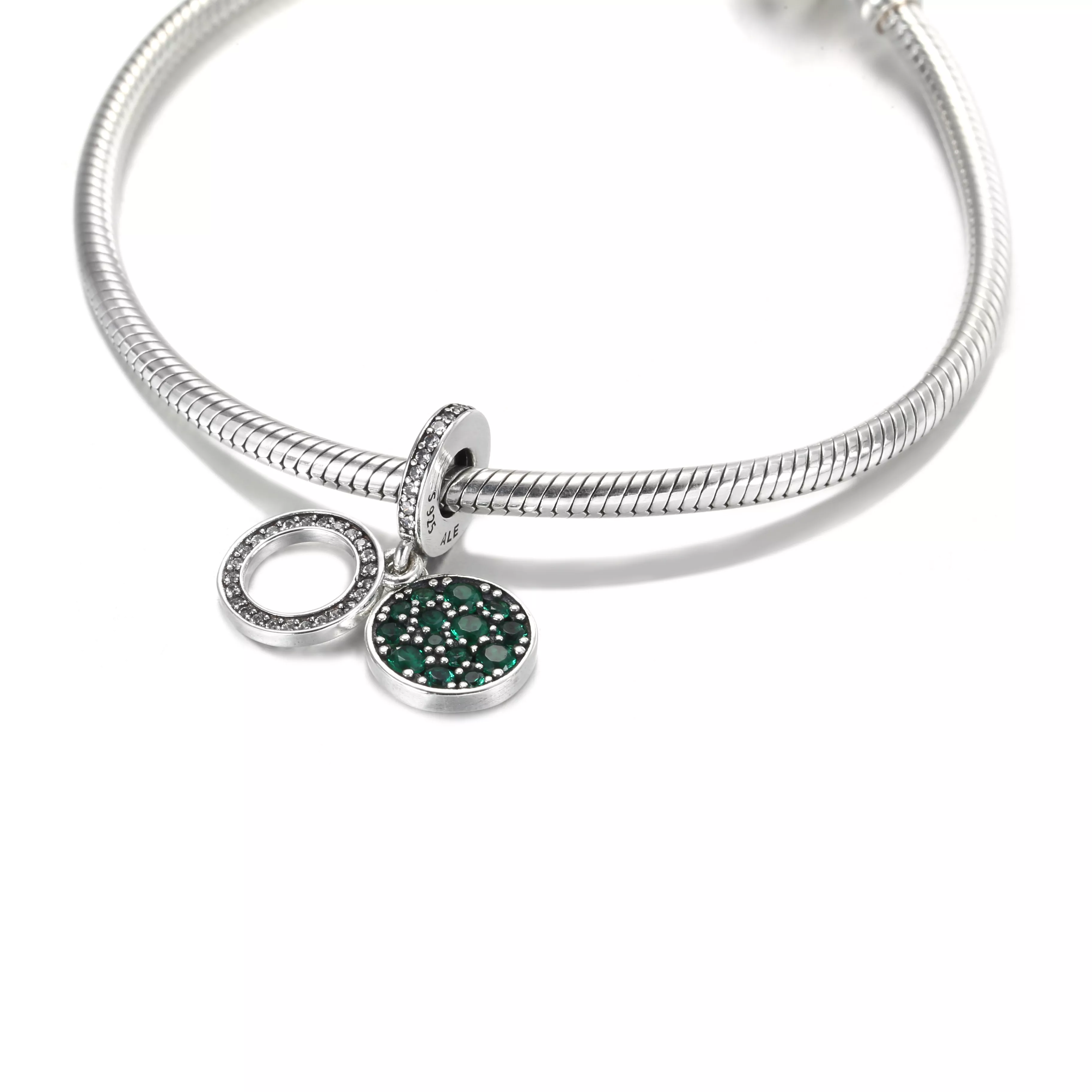 Charm Pendente Disco Brilhante Verde - 799186C02