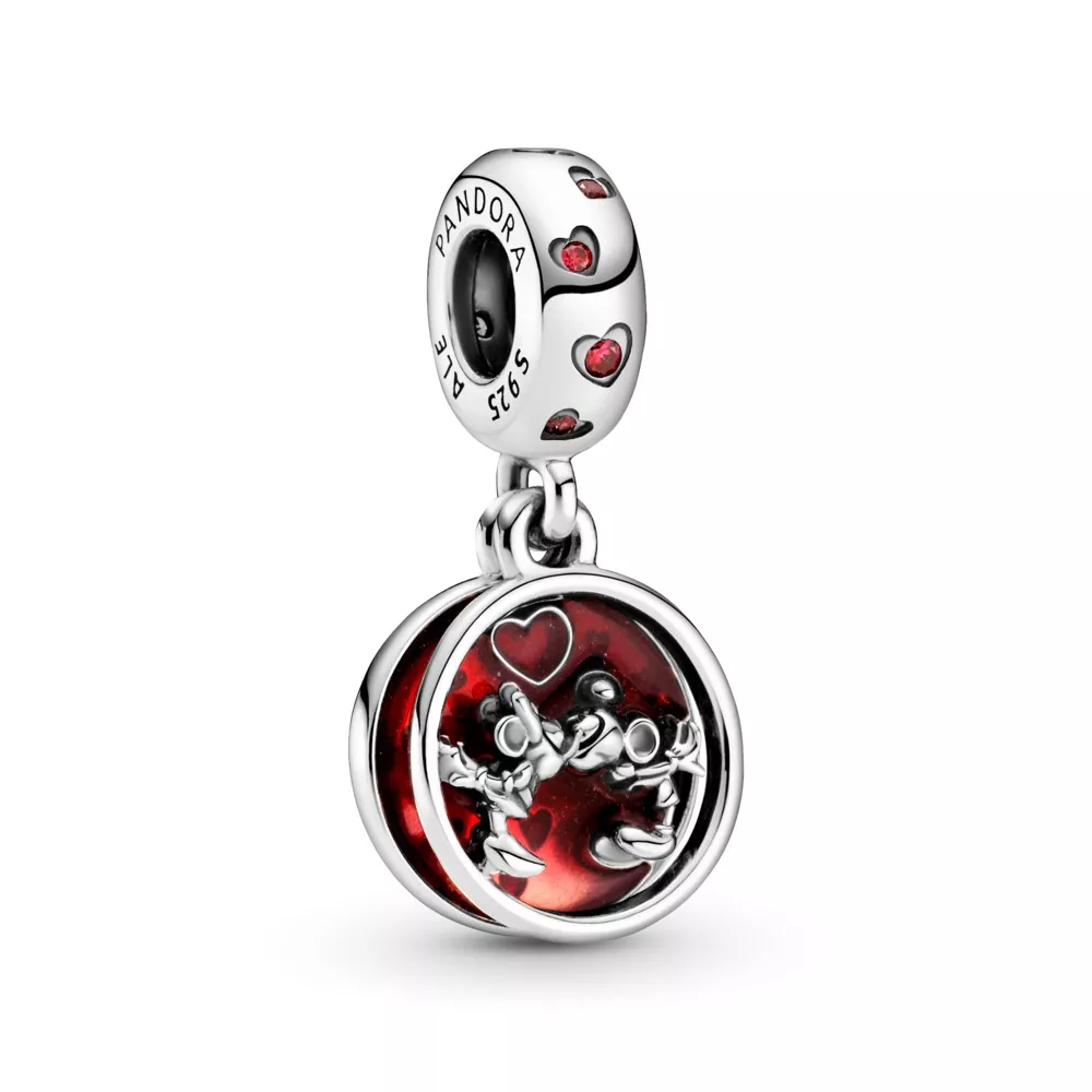 Charm Pendente Mickey E Minnie Mouse Beijos - 799298C01