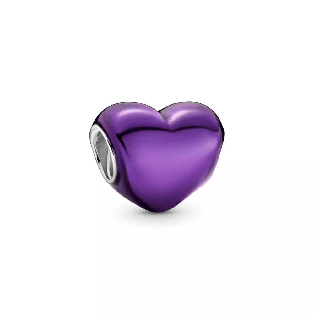 Conta Coração Roxo Metalizado Pandora - 799291C01