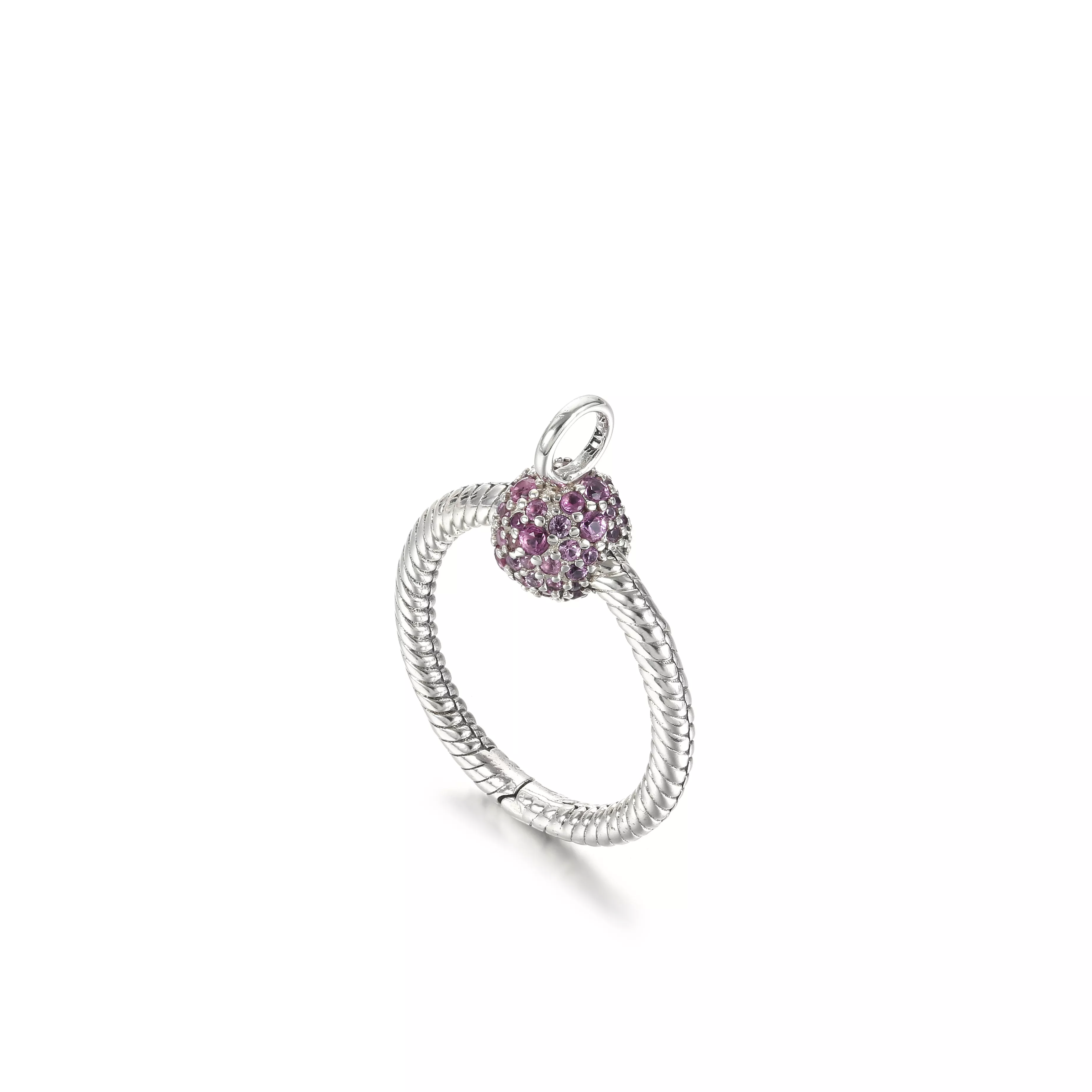 Pendente O Pandora Moments Pequeno Rosa Em Pavé - 399097C02