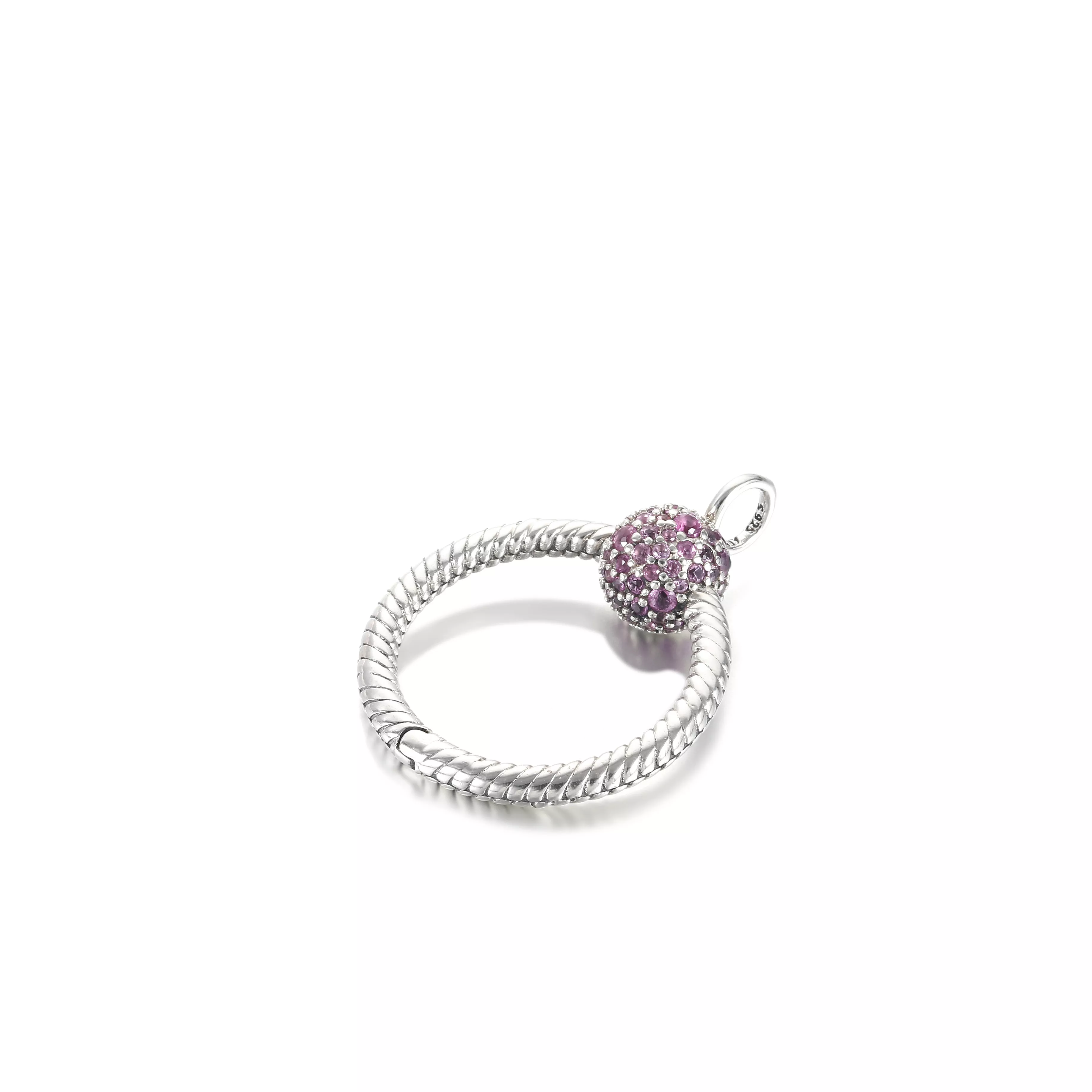 Pendente O Pandora Moments Pequeno Rosa Em Pavé - 399097C02