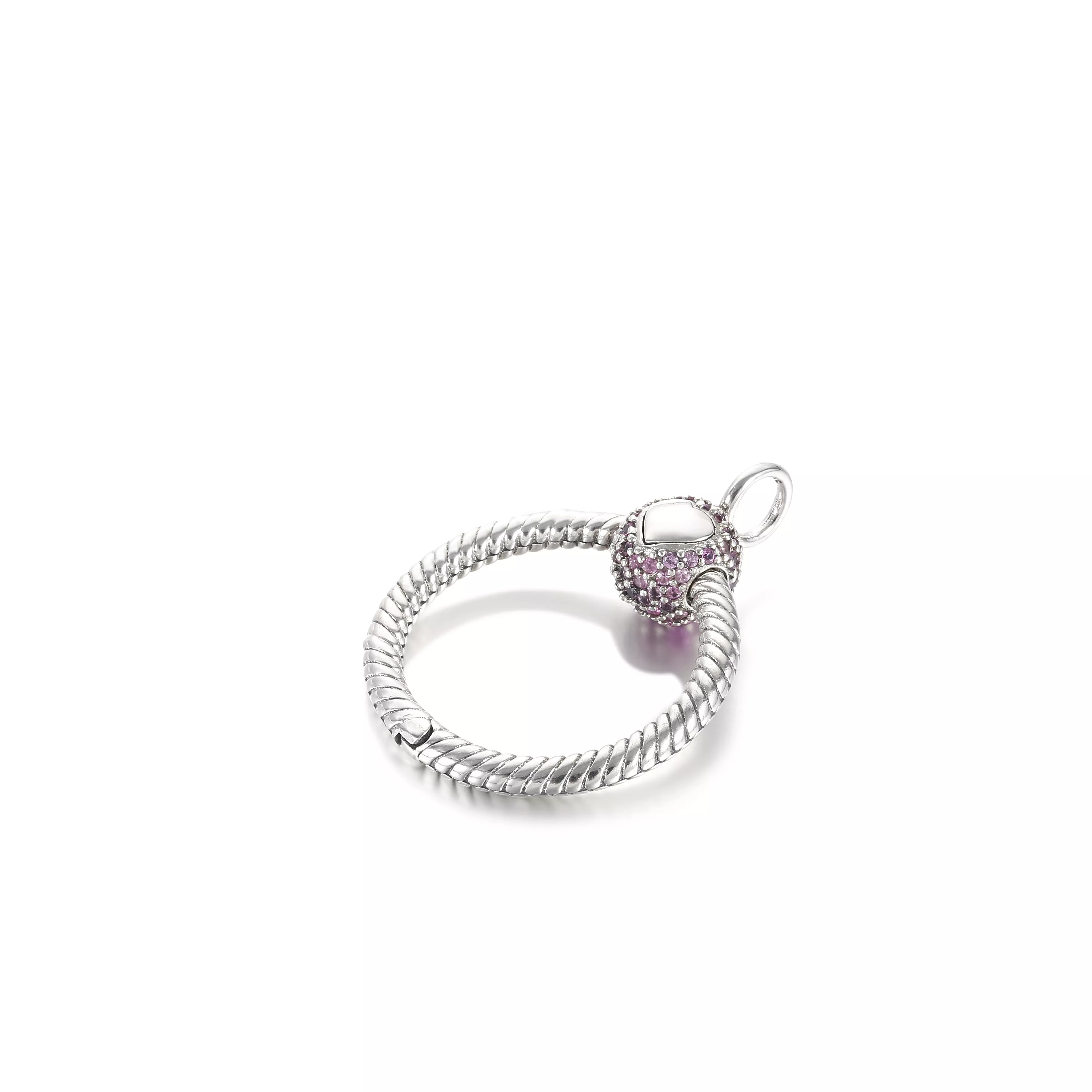 Pendente O Pandora Moments Pequeno Rosa Em Pavé - 399097C02