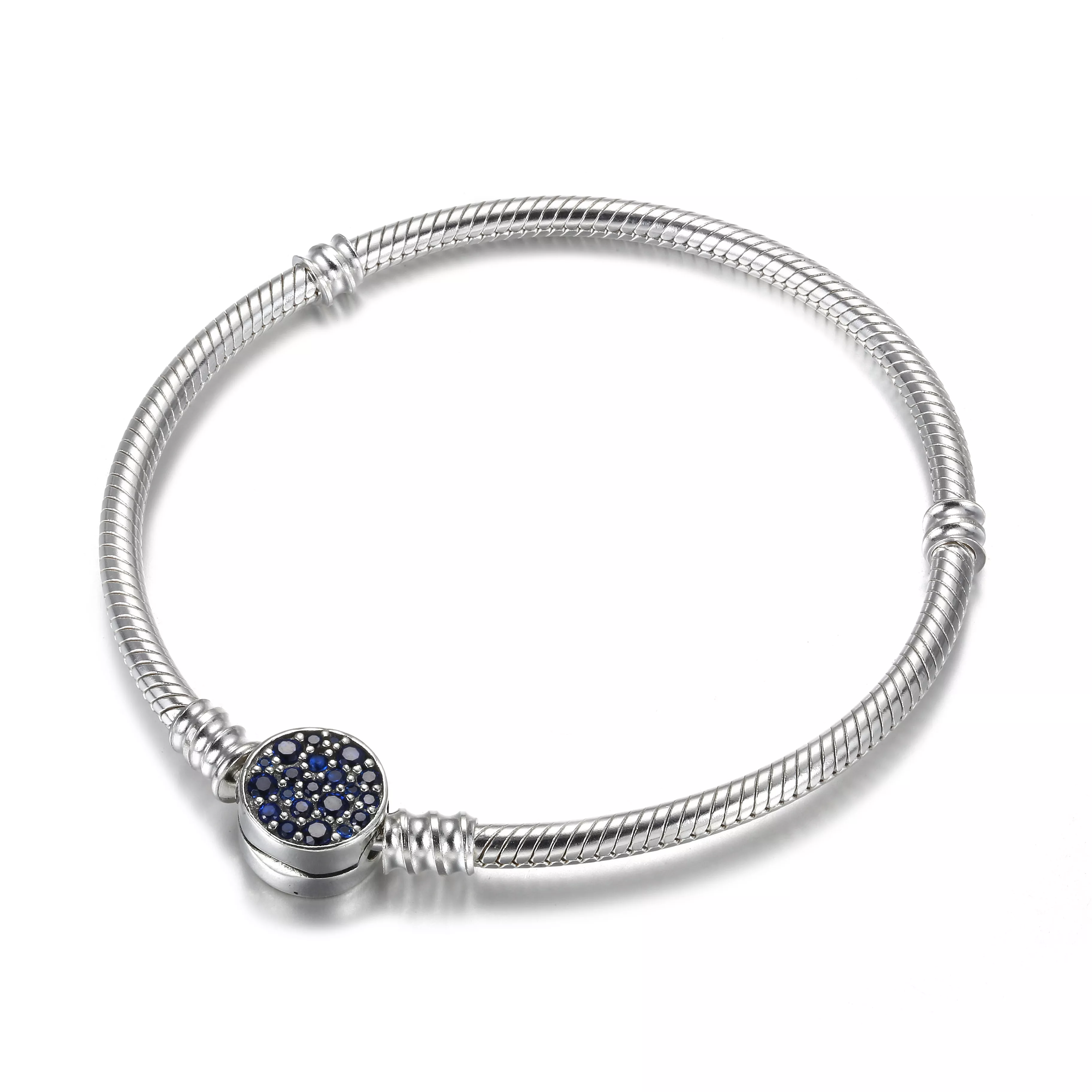 Pulseira snake com fecho em disco azul Pandora - 599288C01