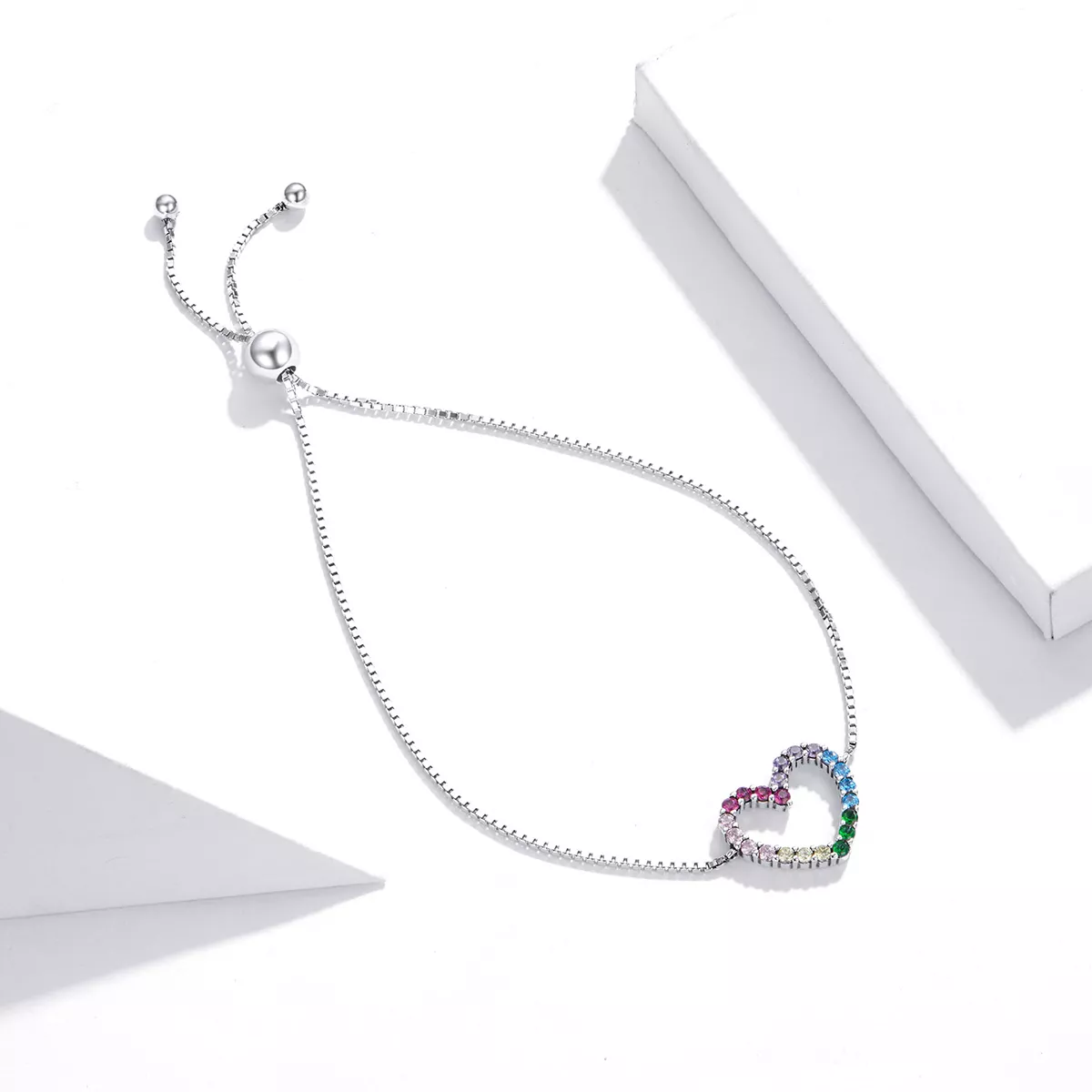Pulseira Amor do arco-íris estilo Pandora - SCB216