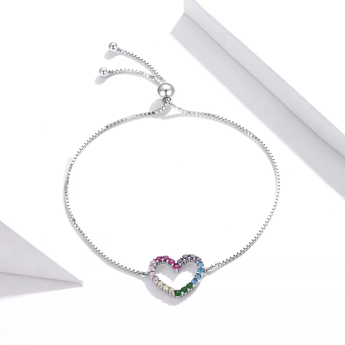 Pulseira Amor do arco-íris estilo Pandora - SCB216