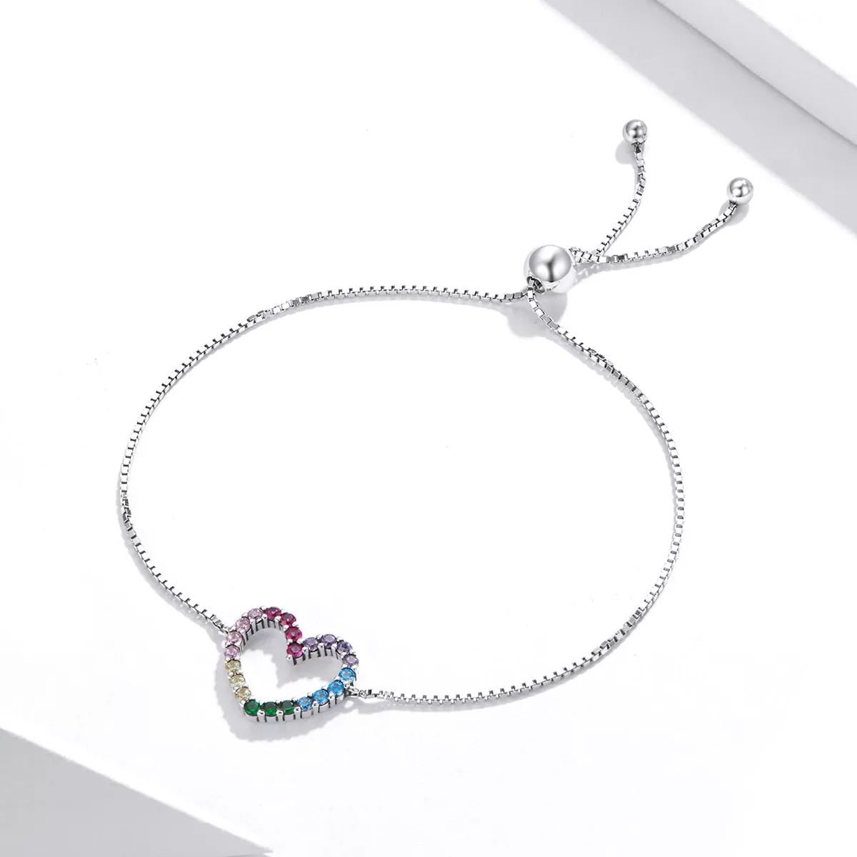 Pulseira Amor do arco-íris estilo Pandora - SCB216
