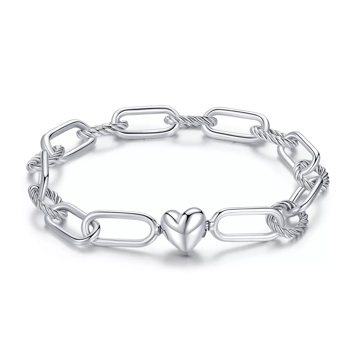 Pulseira Amor por clipes de papel estilo Pandora - SCB202