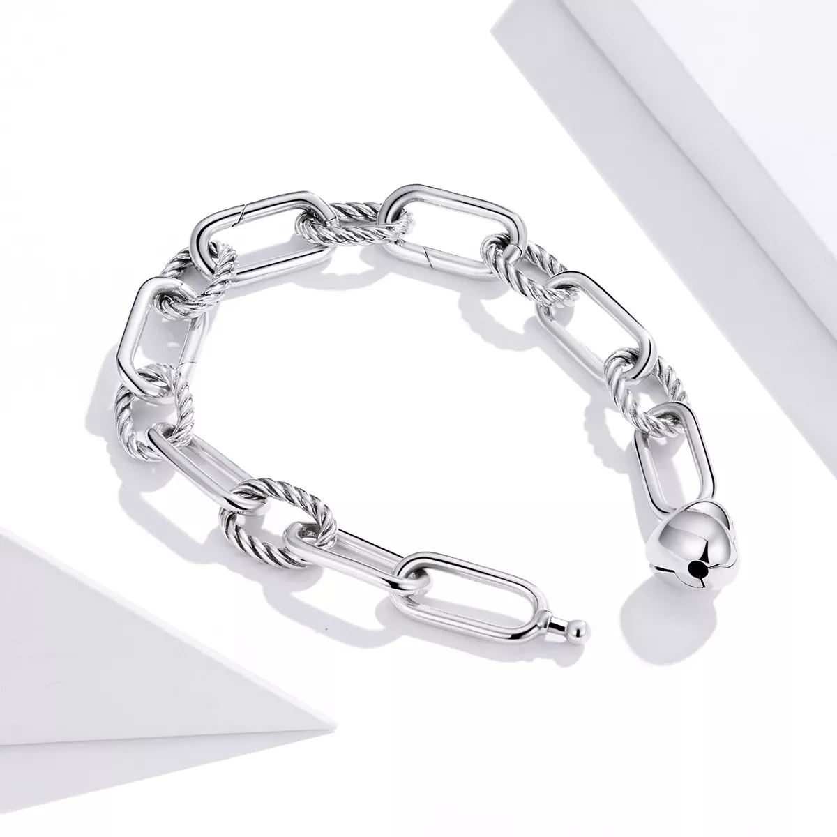 Pulseira Amor por clipes de papel estilo Pandora - SCB202