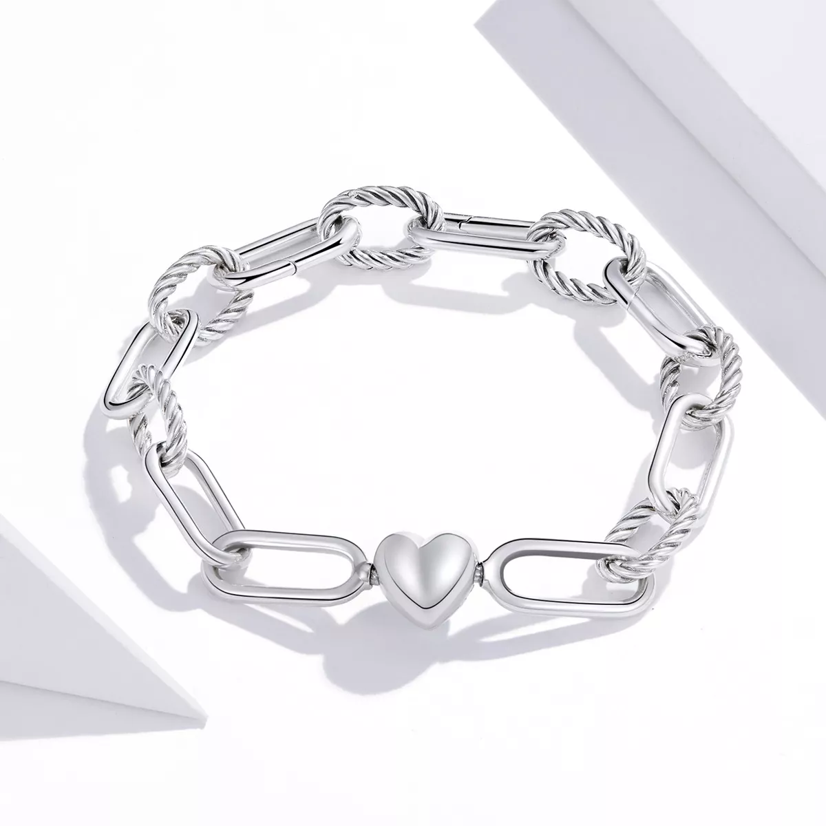 Pulseira Amor por clipes de papel estilo Pandora - SCB202
