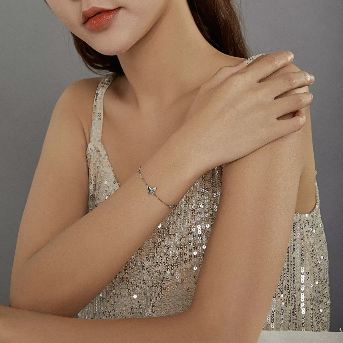 Pulseira Borboletas Cercadas estilo Pandora - SCB197