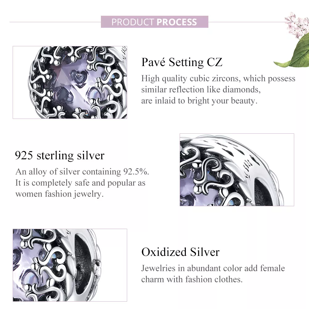 Charm A beleza dura para sempre estilo Pandora - SCC1791