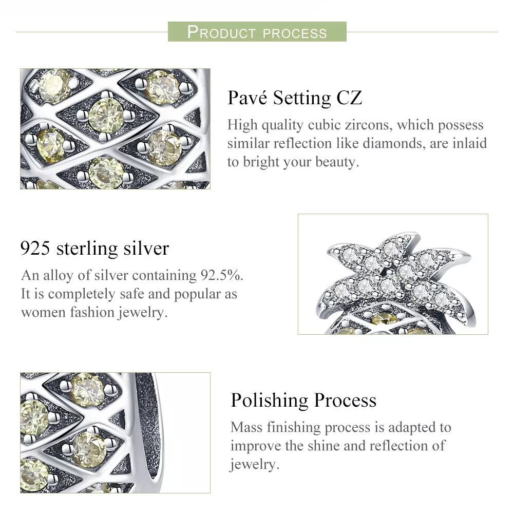 Charm Abacaxi verão life Pandora - SCC936