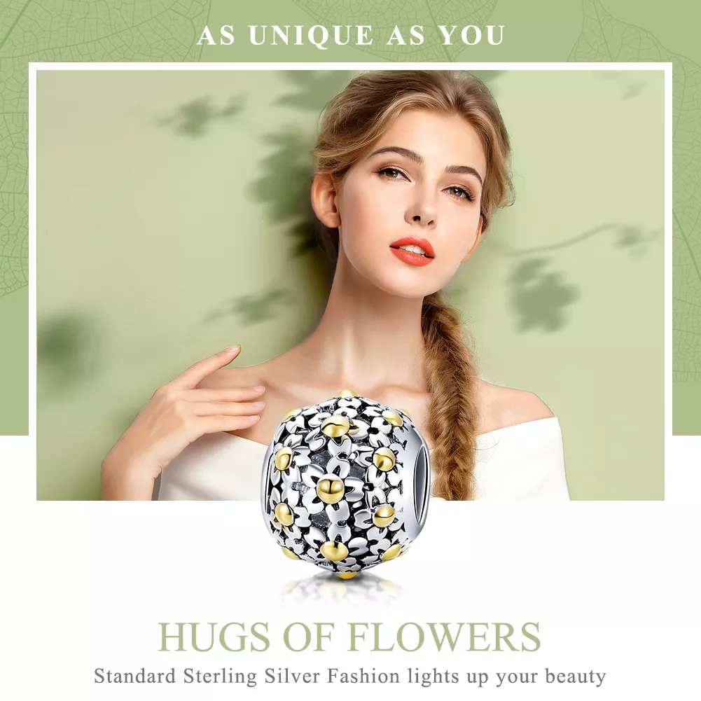 Charm Abraço das flores estilo Pandora - SCC717
