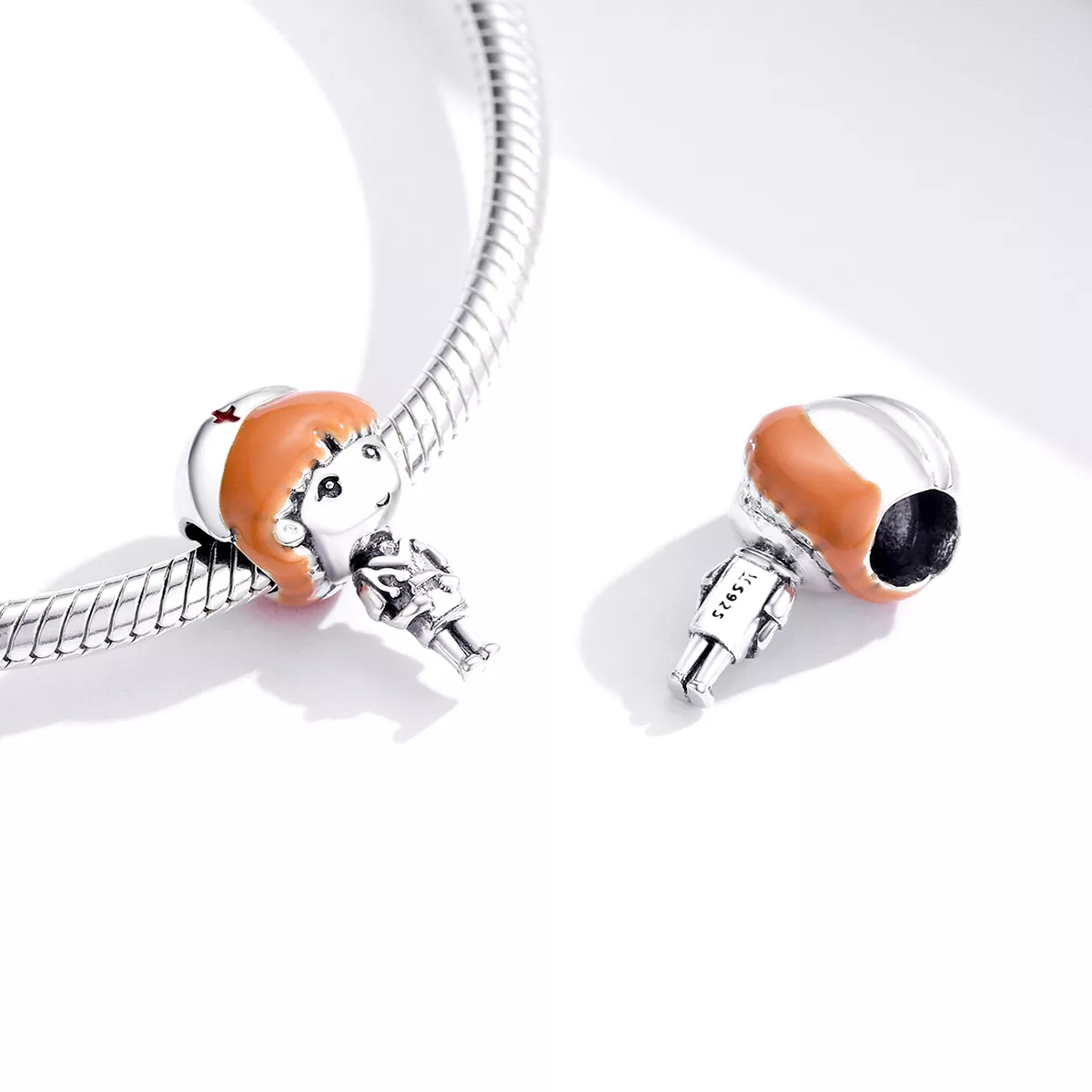 Charm Anjo de branco Enfermeira estilo Pandora - SCC1548